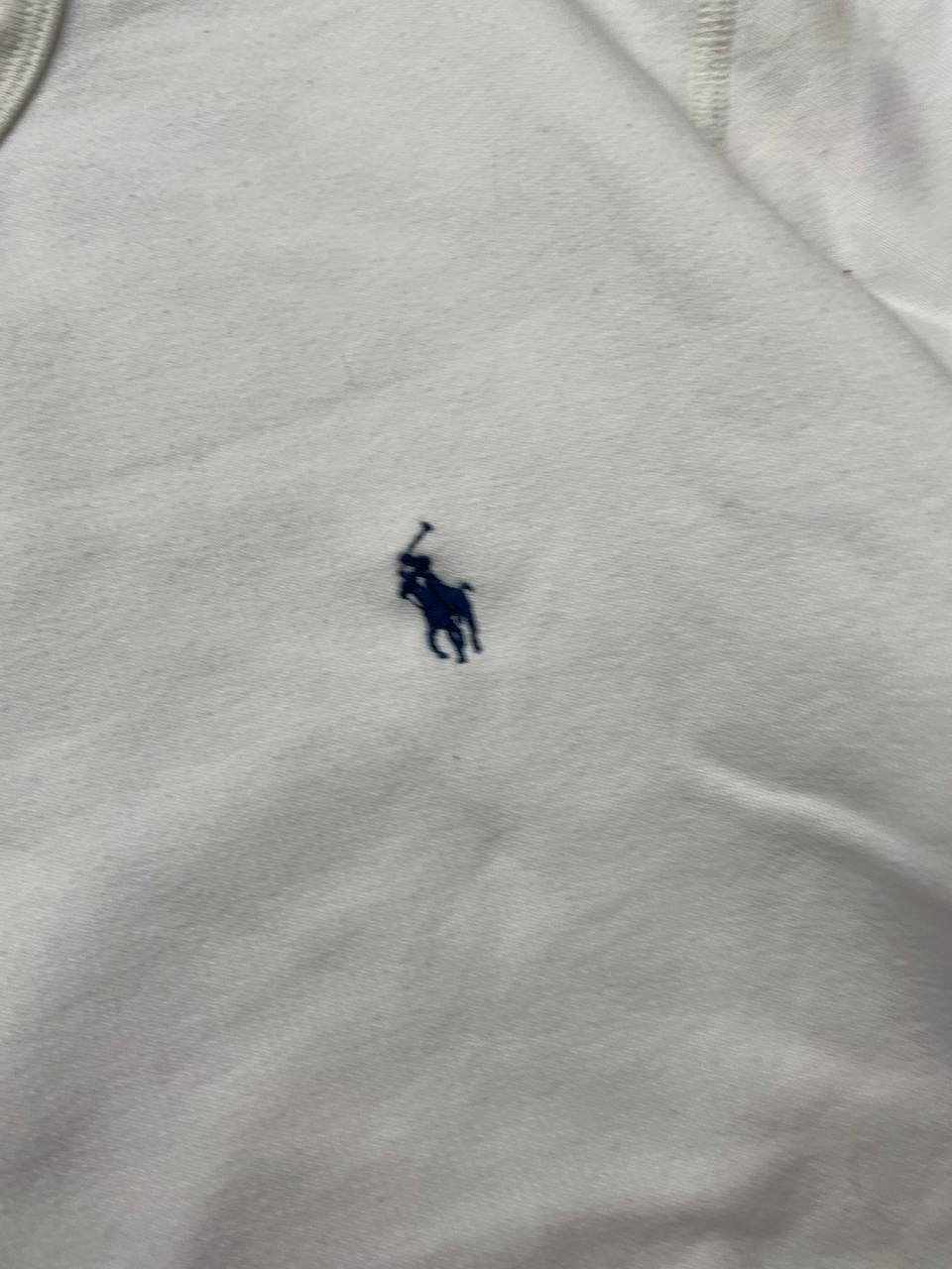 Polo Ralph Lauren White Crewneck Sweatshirt Medium Cotton Blend image 6