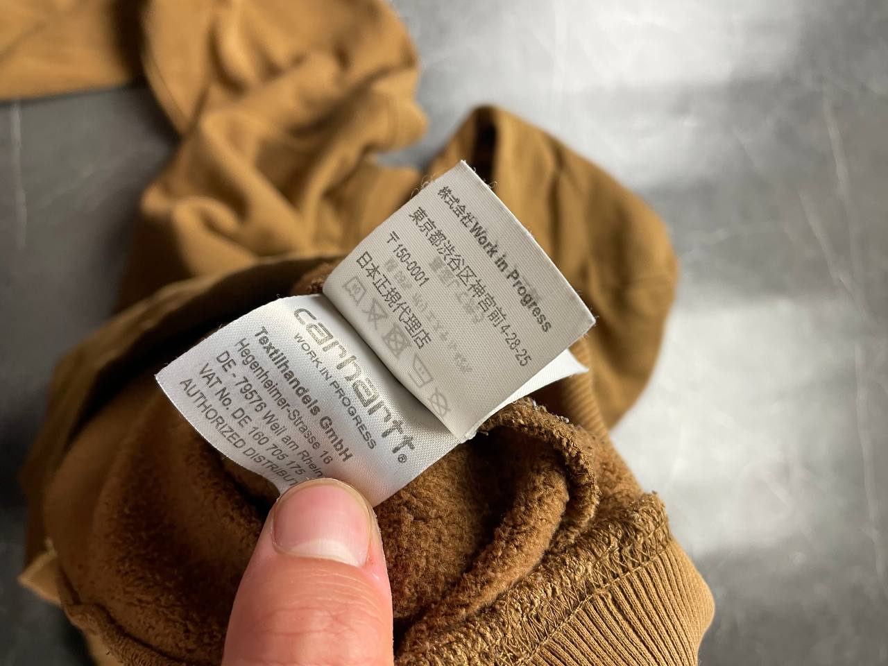 Carhartt Brown Work in Progress Hoodie Large Fleece Sweatshirt image 3