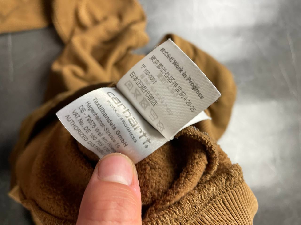 Carhartt Brown Work in Progress Hoodie Large Fleece Sweatshirt image 4
