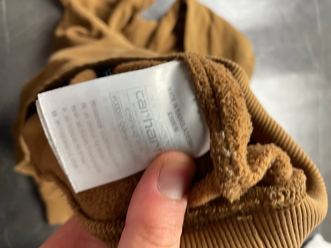 Carhartt Brown Work in Progress Hoodie Large Fleece Sweatshirt image 5
