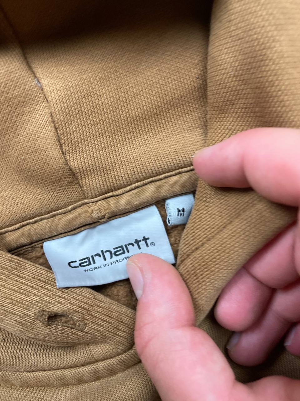 Carhartt Brown Work in Progress Hoodie Large Fleece Sweatshirt image 8
