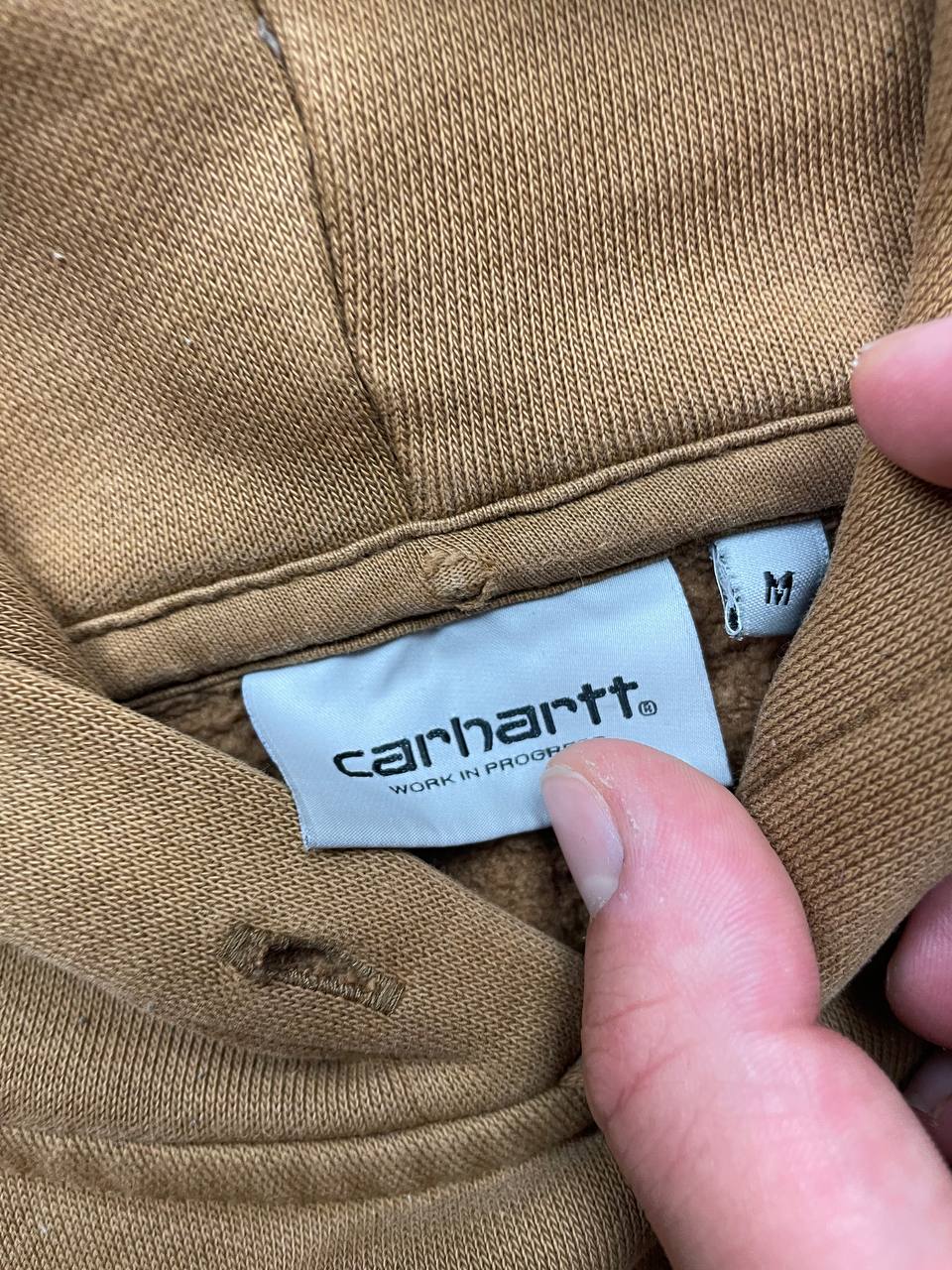 Carhartt Brown Work in Progress Hoodie Large Fleece Sweatshirt image 9