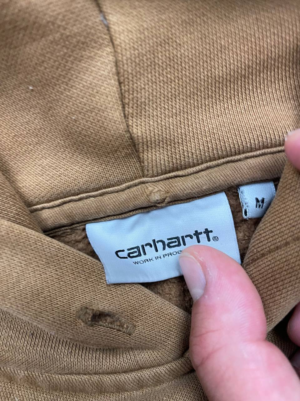 Carhartt Brown Work in Progress Hoodie Large Fleece Sweatshirt image 10