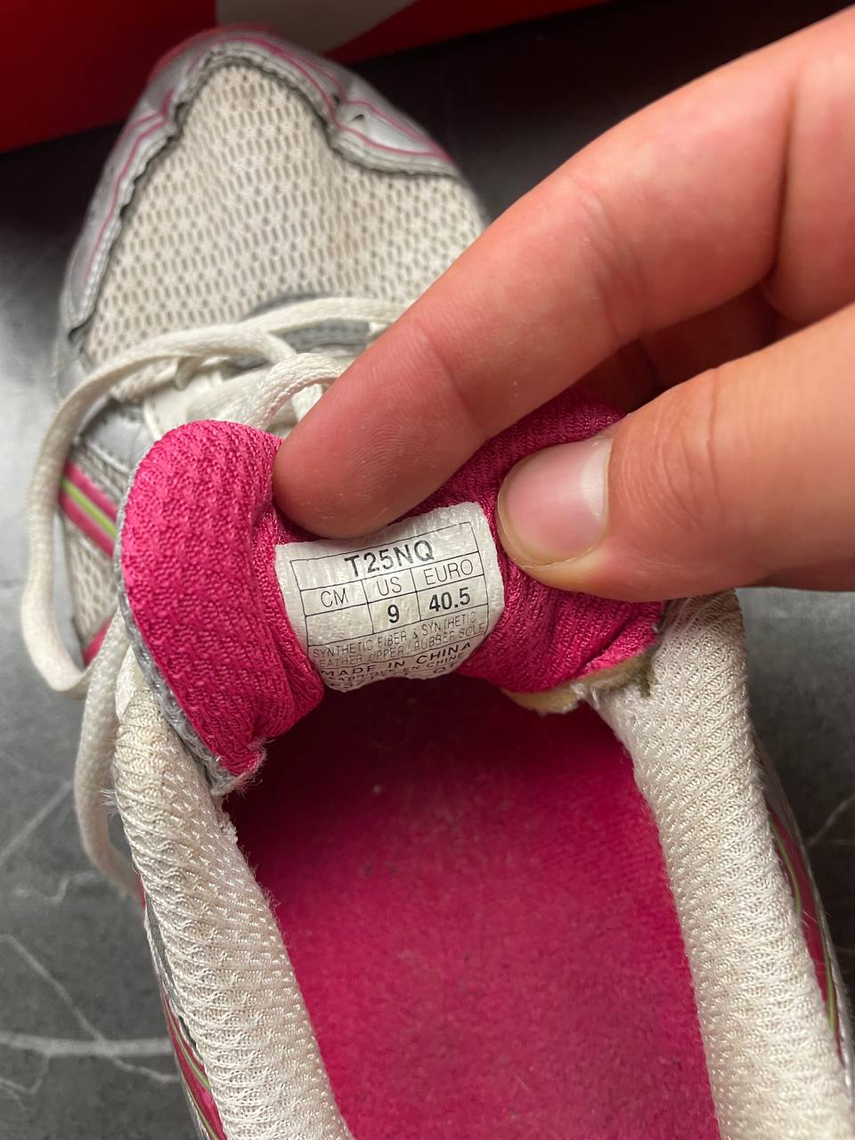 Asics Women's Pink & Grey Running Trainers US 9 image 4