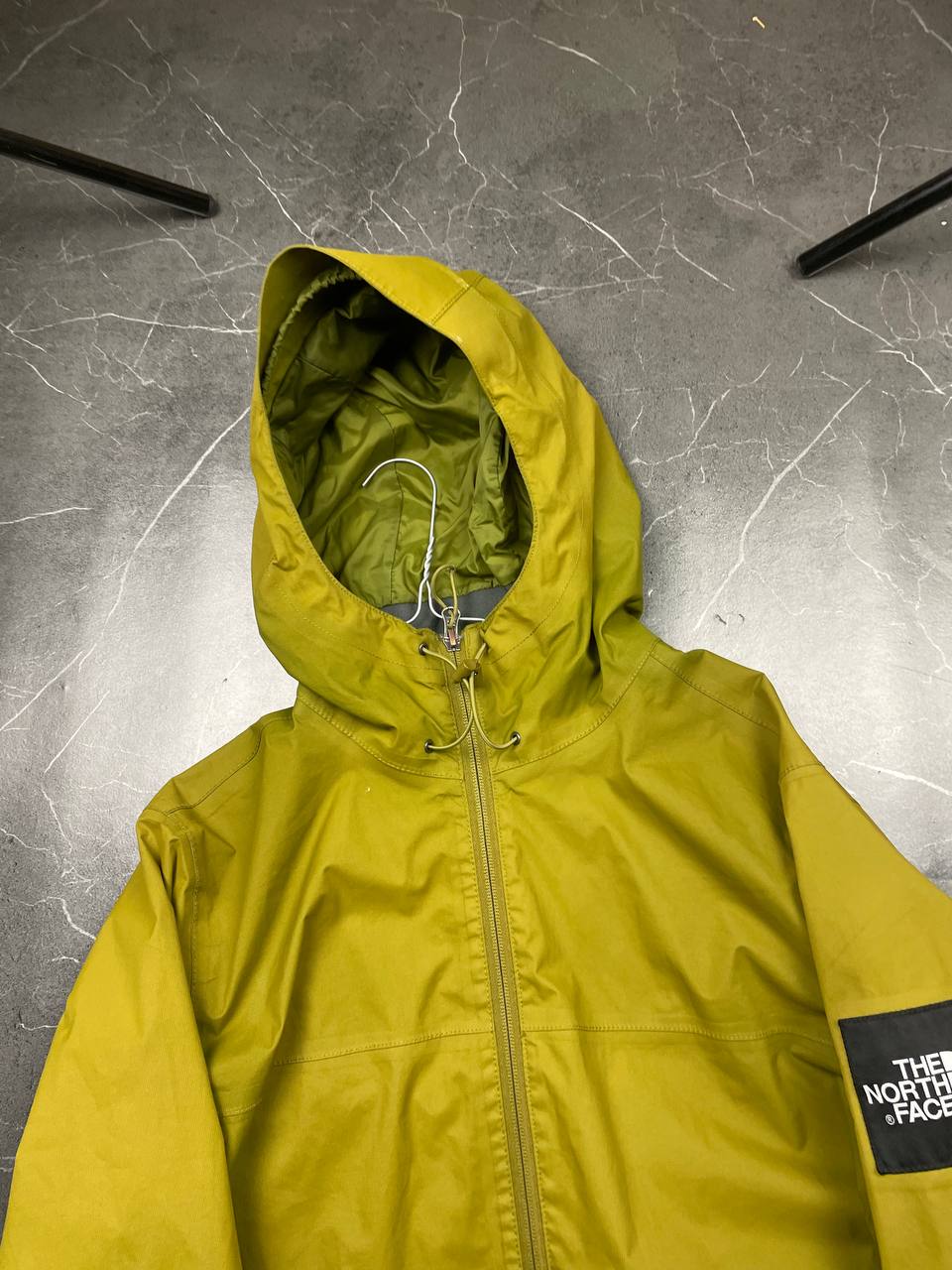 The North Face Green Hooded Windbreaker Jacket Large image 4