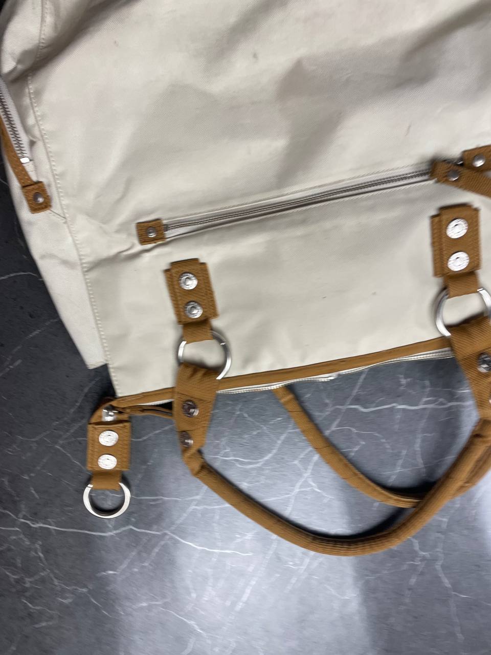 George Gina & Lucy Beige & Brown Canvas Shoulder Bag image 4