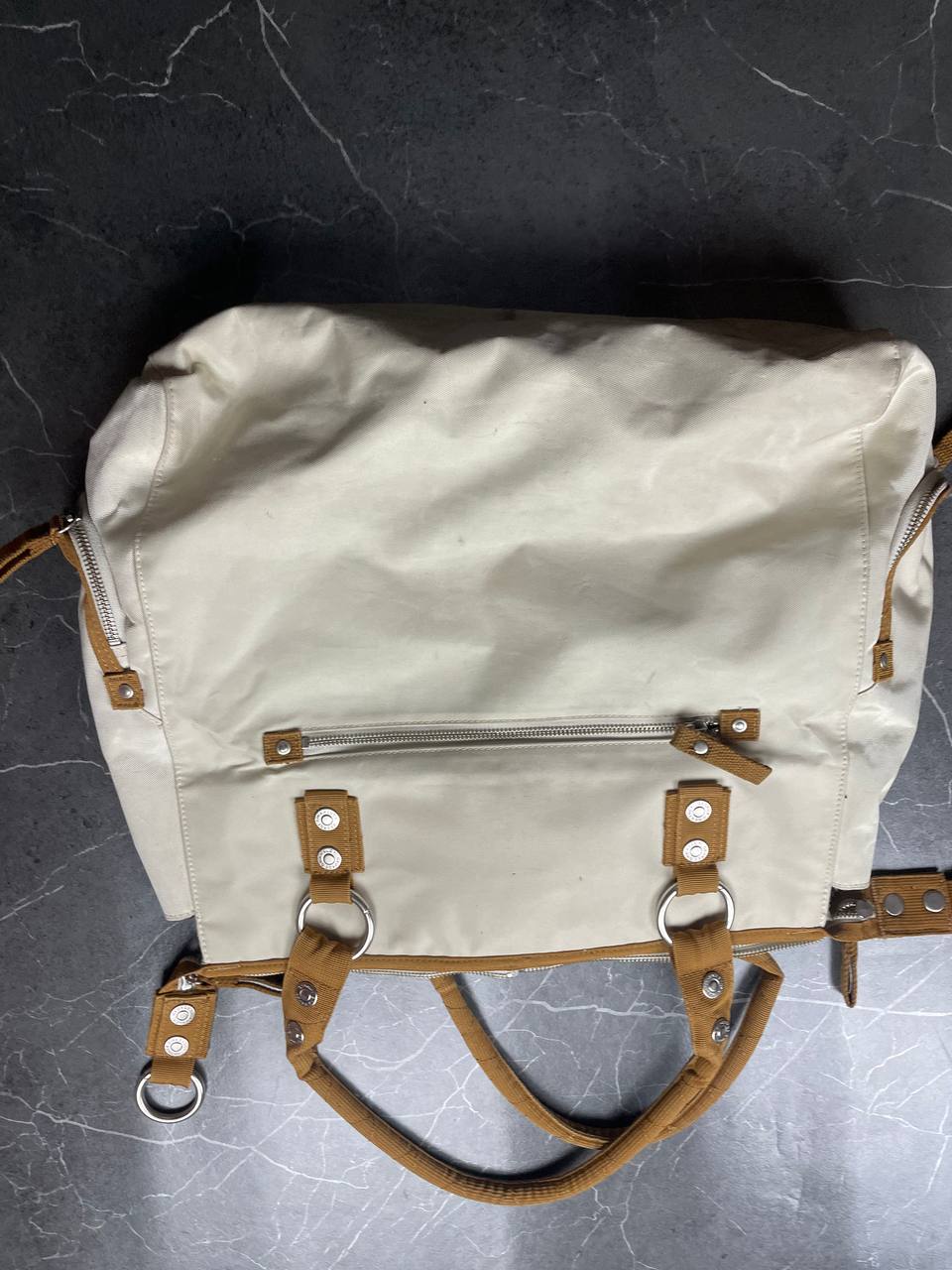 George Gina & Lucy Beige & Brown Canvas Shoulder Bag image 7