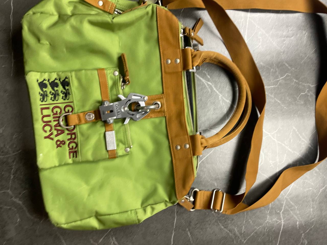 George Gina & Lucy Green & Brown Shoulder Bag Medium image 9