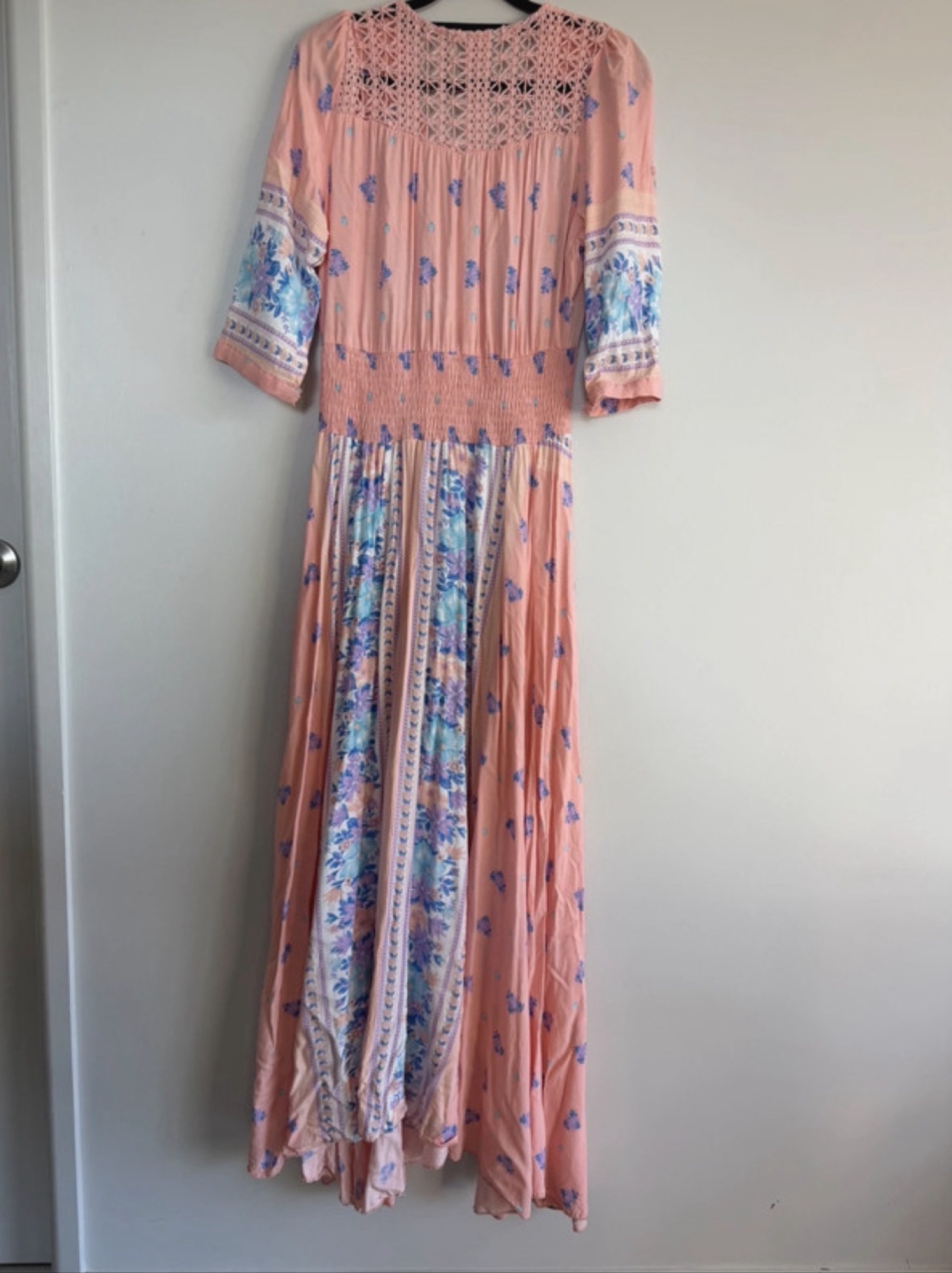 Jaase Pink & Blue Floral Maxi Dress Medium image 2
