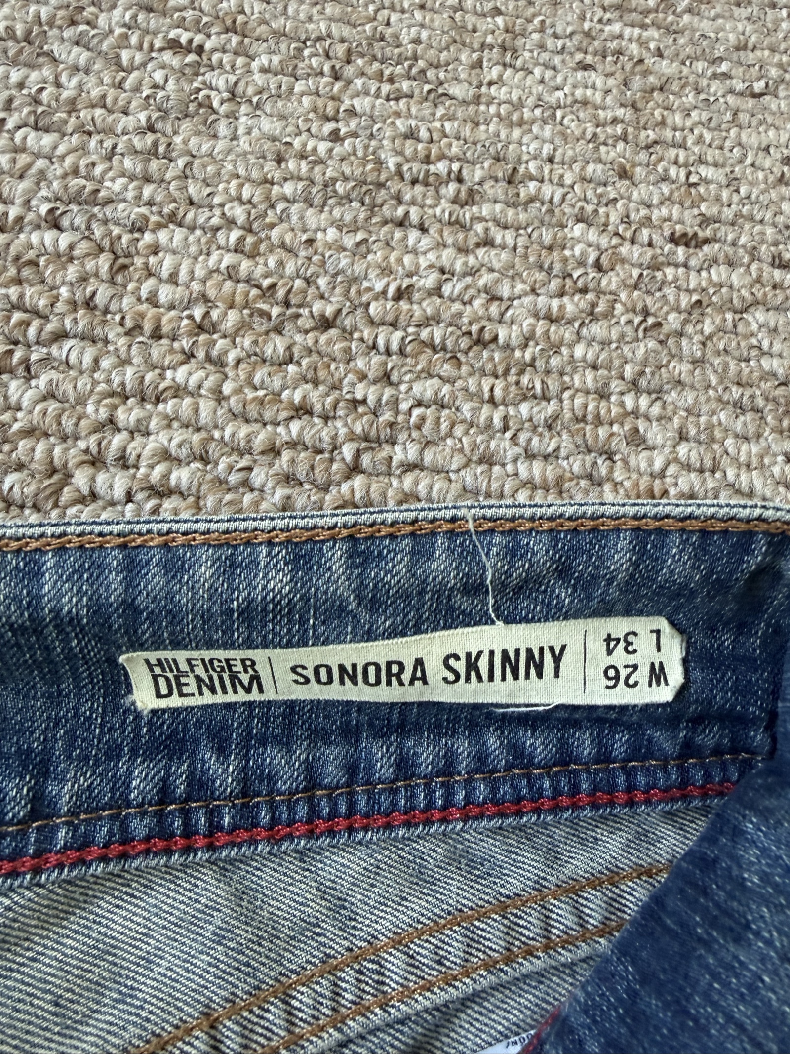 Tommy Hilfiger Blue Denim Sonora Skinny Jeans W26 L34 image 3