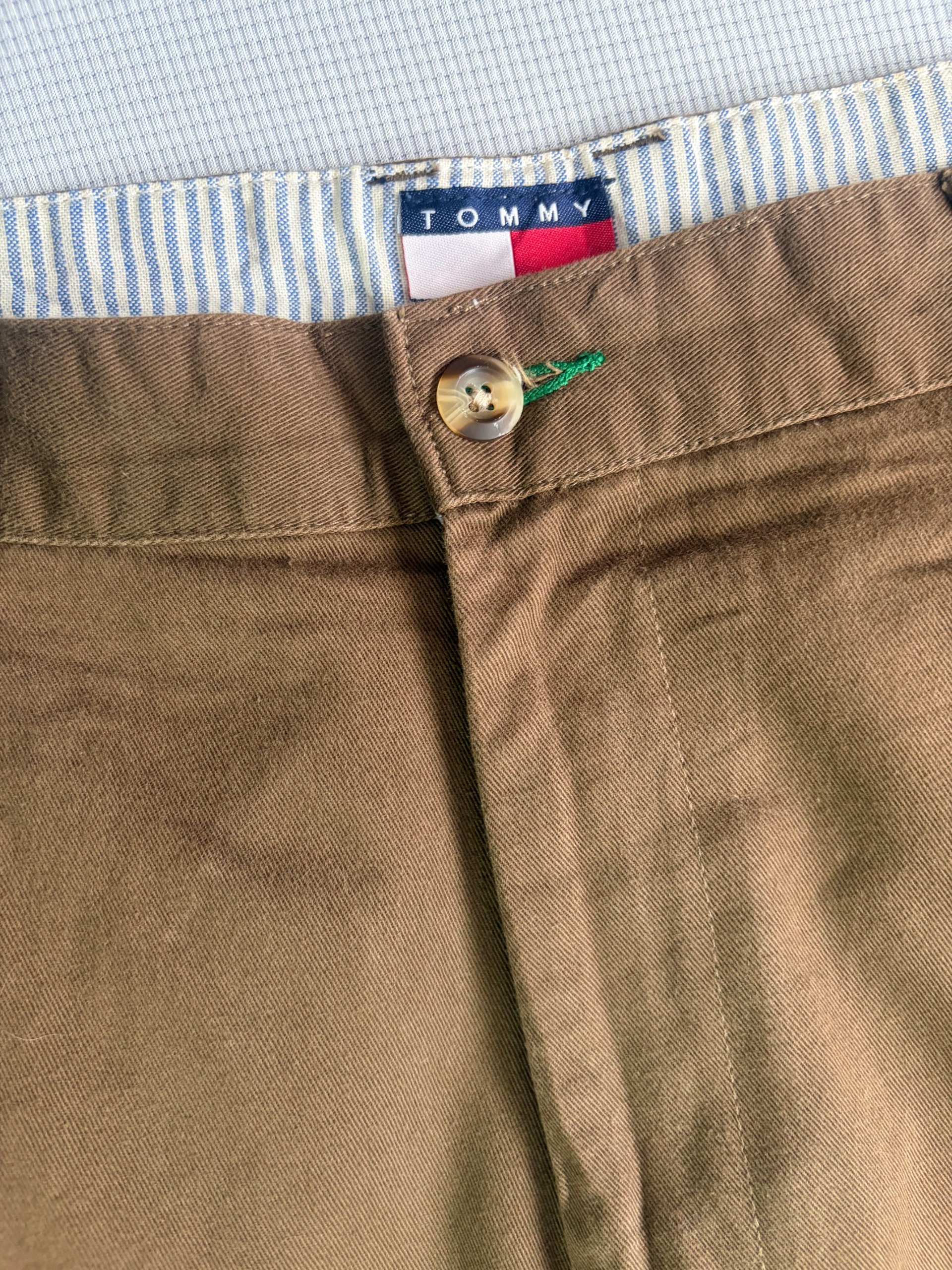 Tommy Hilfiger Brown Pleated Chino Trousers Medium image 2