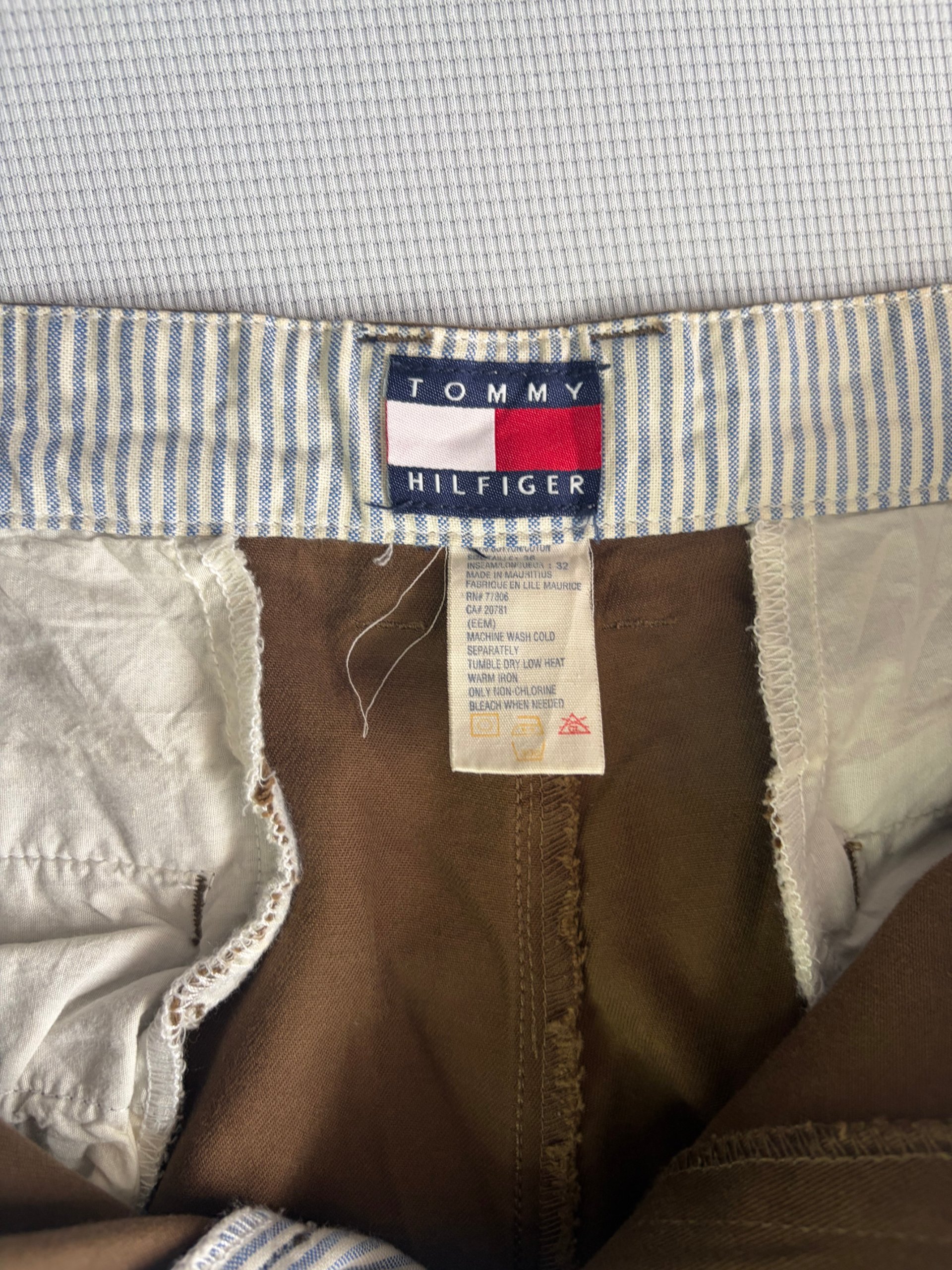 Tommy Hilfiger Brown Pleated Chino Trousers Medium image 4