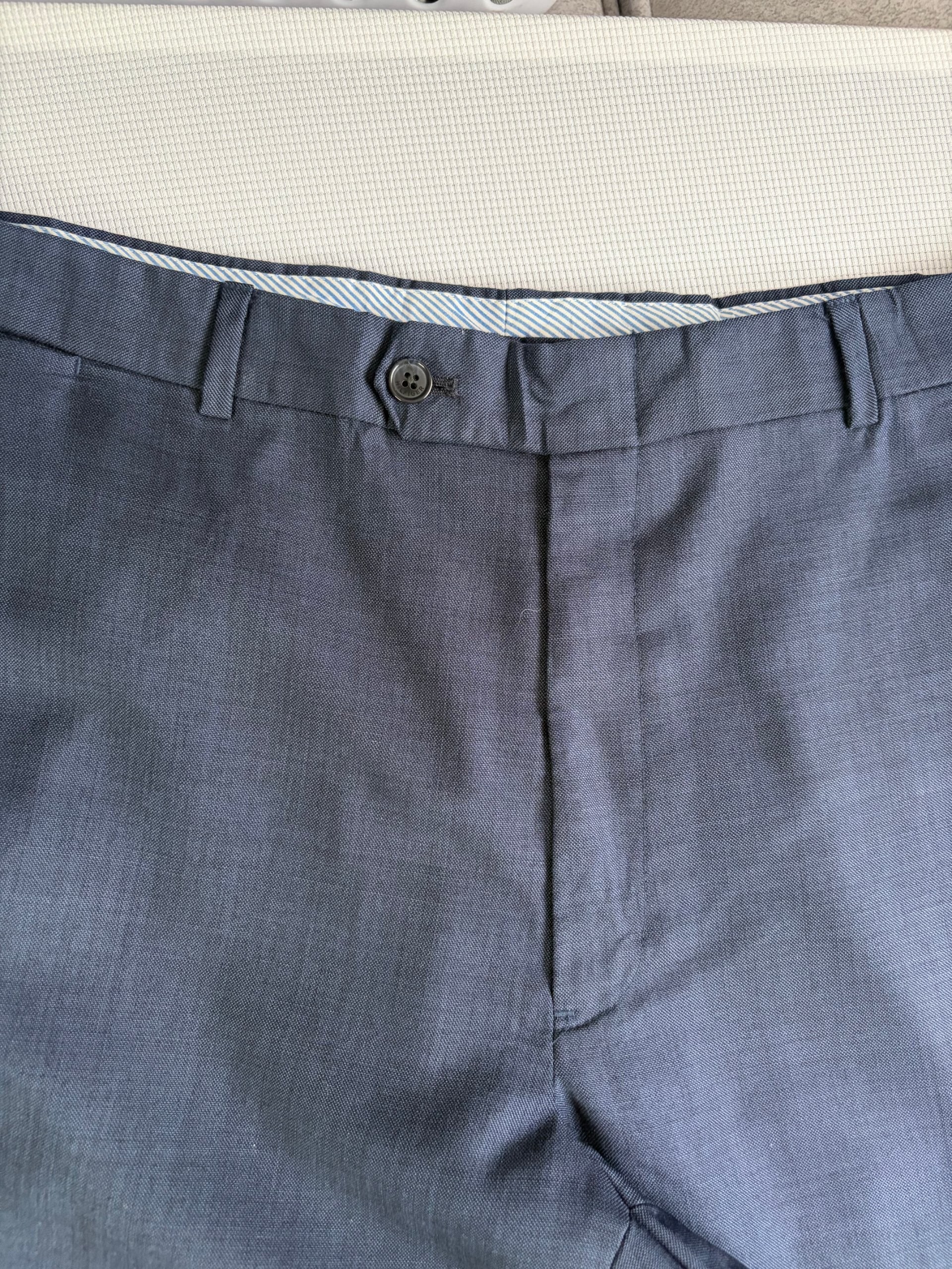Tommy Hilfiger Trousers Navy Wool Smart Flat Front Men's W38 L30 Formal image 2
