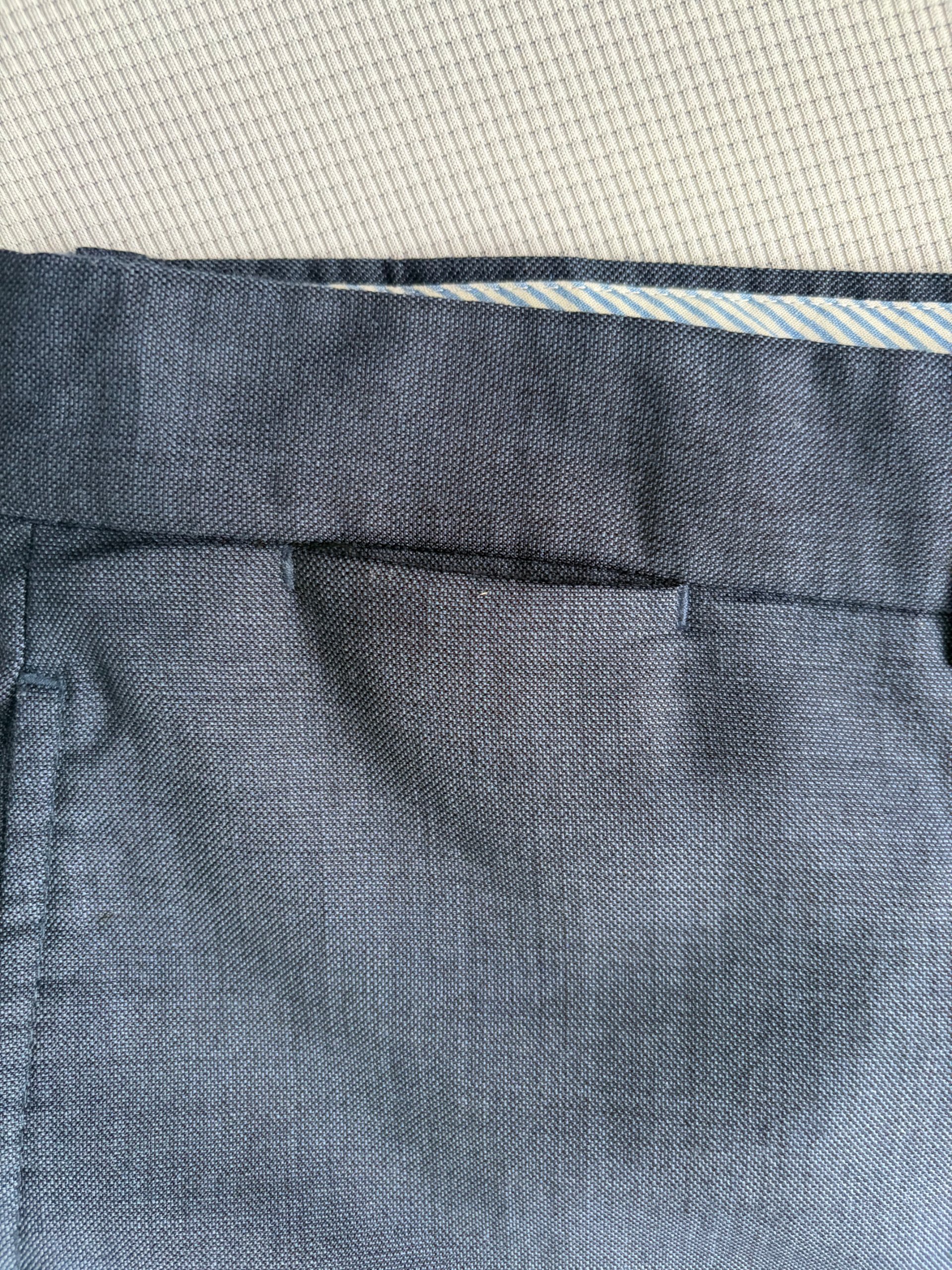 Tommy Hilfiger Trousers Navy Wool Smart Flat Front Men's W38 L30 Formal image 4
