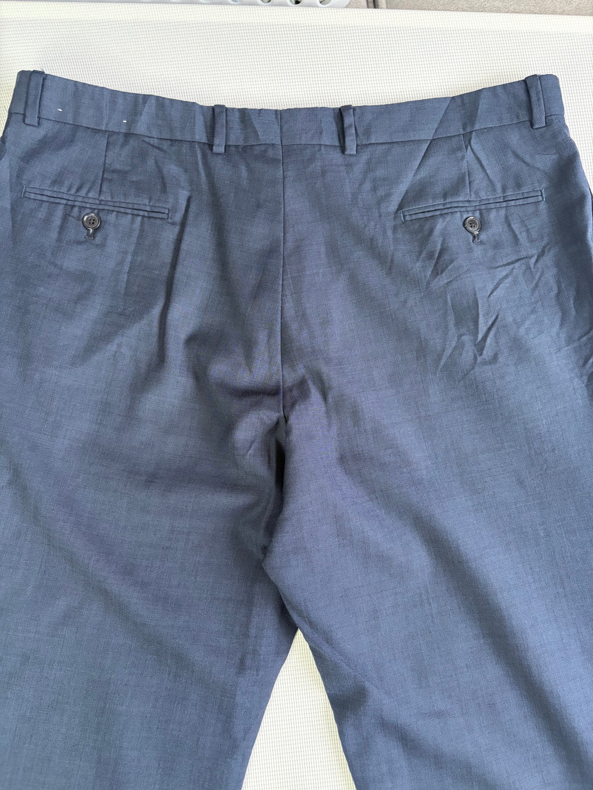 Tommy Hilfiger Trousers Navy Wool Smart Flat Front Men's W38 L30 Formal image 10