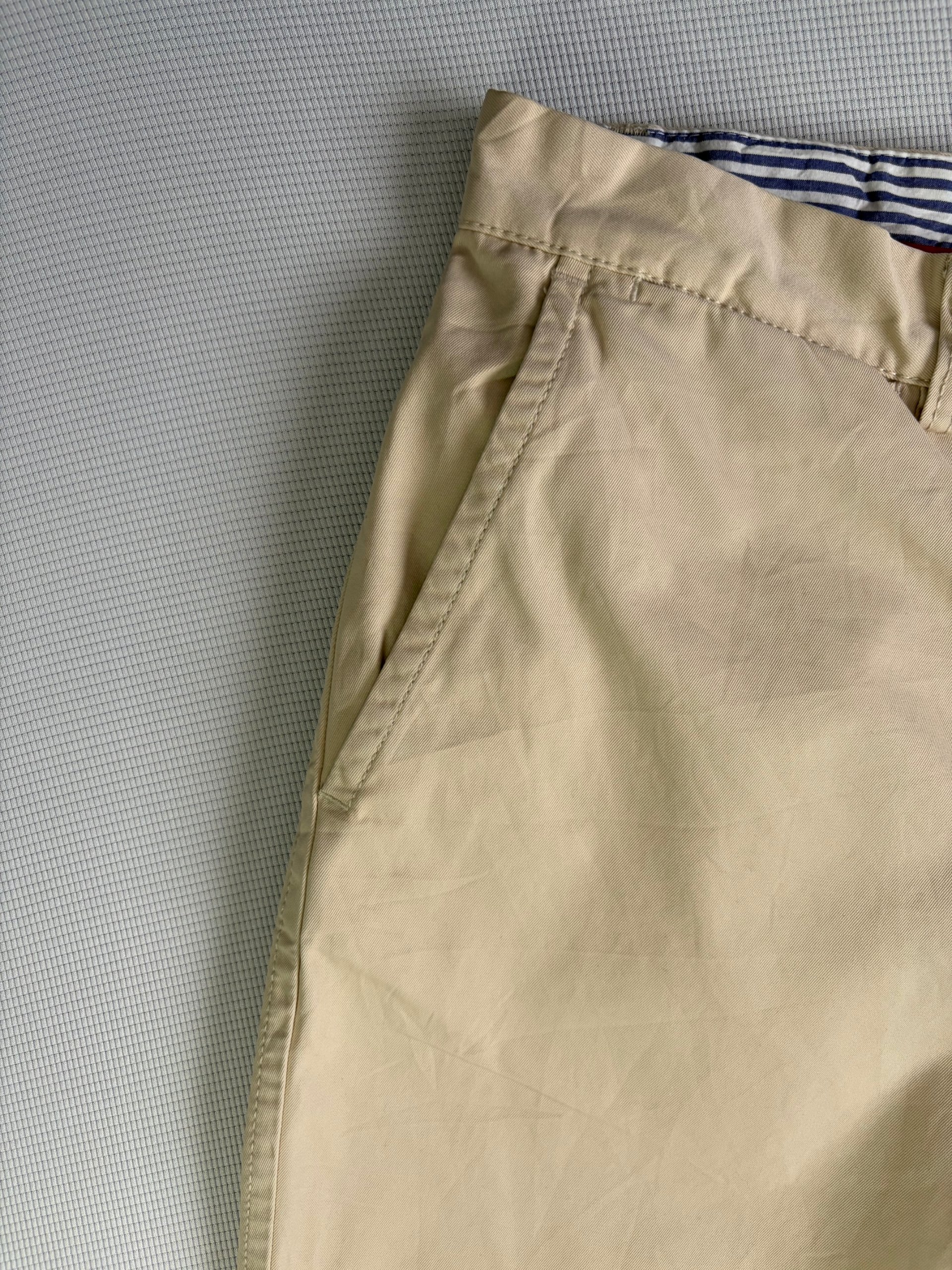 Tommy Hilfiger Chino Trousers Cream Straight Men's W32 L32 Smart Casual Vintage image 2