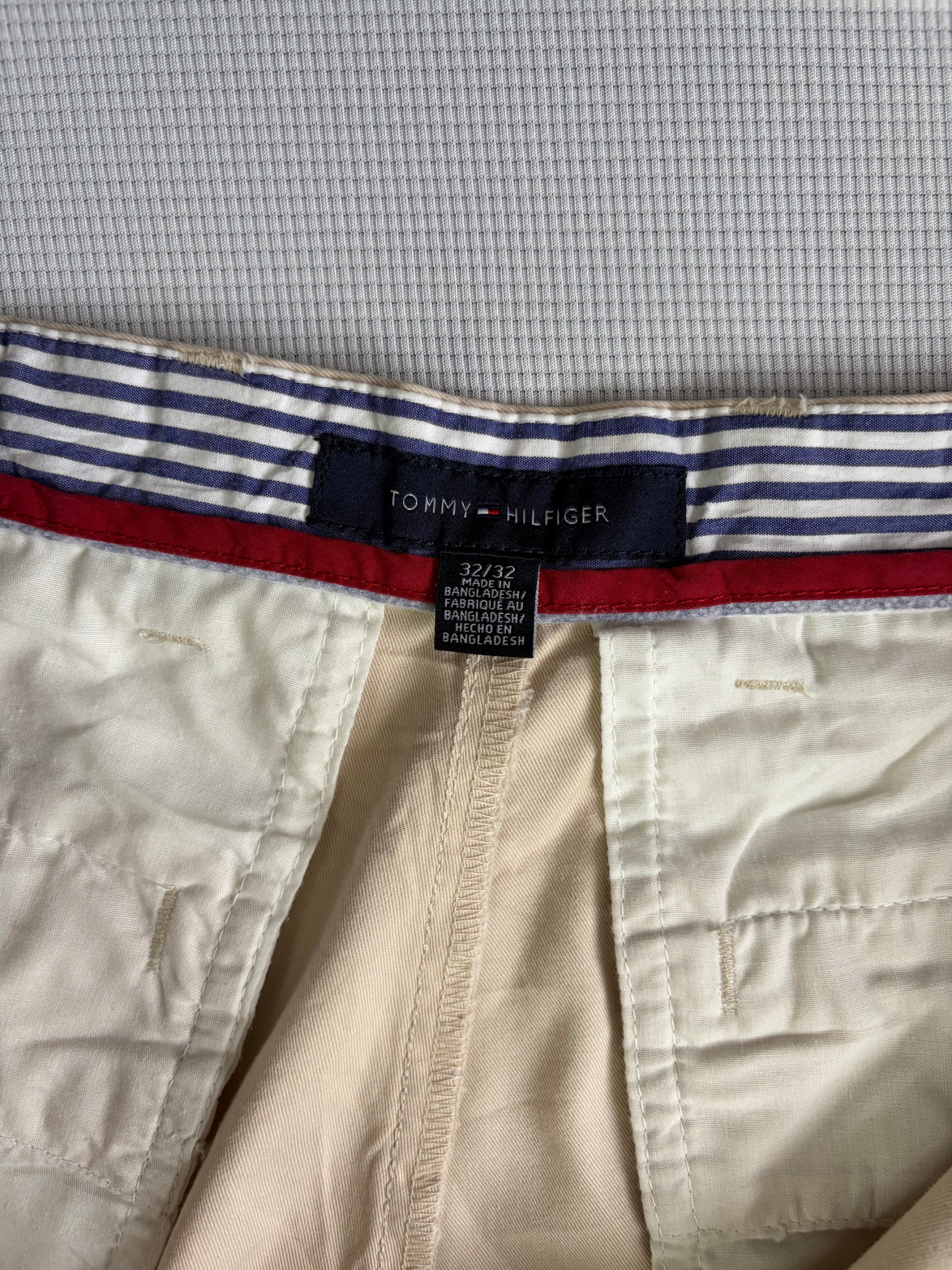 Tommy Hilfiger Chino Trousers Cream Straight Men's W32 L32 Smart Casual Vintage image 5