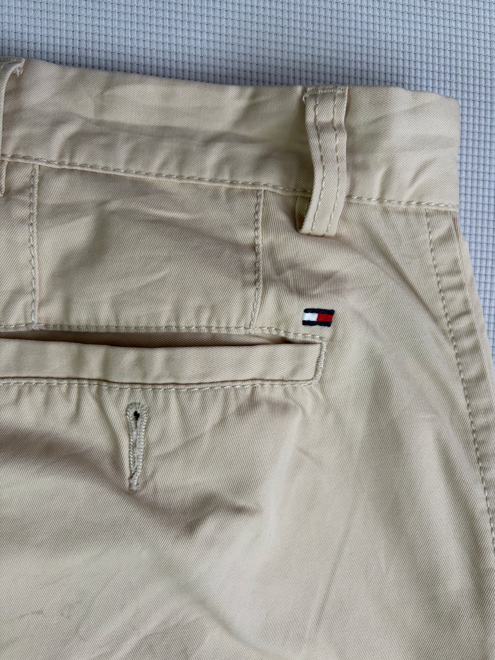 Tommy Hilfiger Chino Trousers Cream Straight Men's W32 L32 Smart Casual Vintage image 7