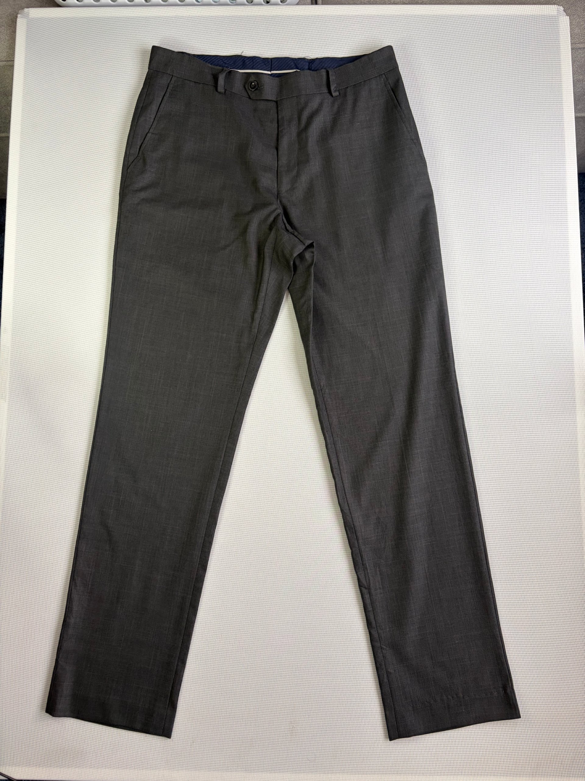Tommy Hilfiger Trousers Grey Wool Blend Smart Flat Front Men's W32 L32 Formal