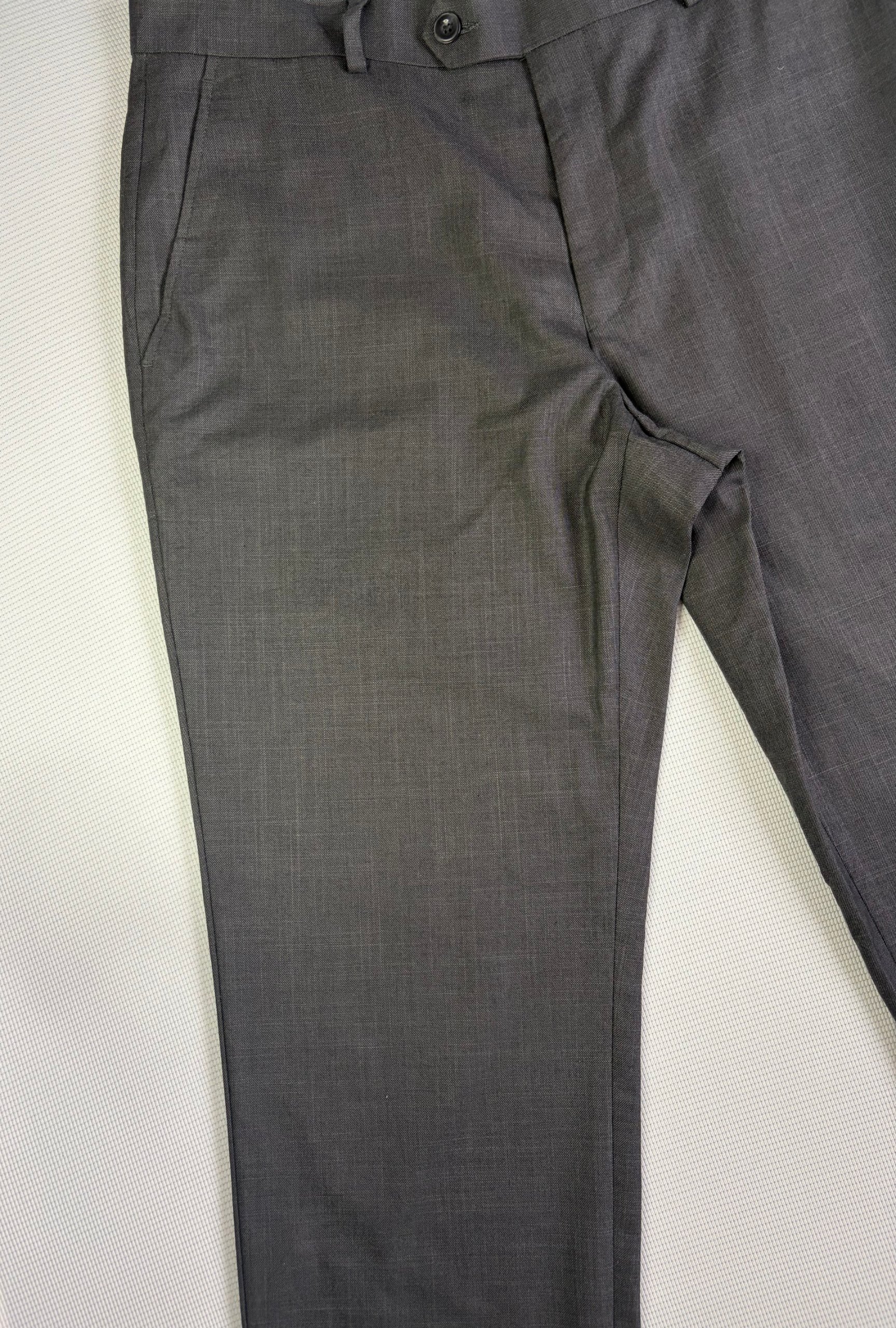 Tommy Hilfiger Trousers Grey Wool Blend Smart Flat Front Men's W32 L32 Formal image 2