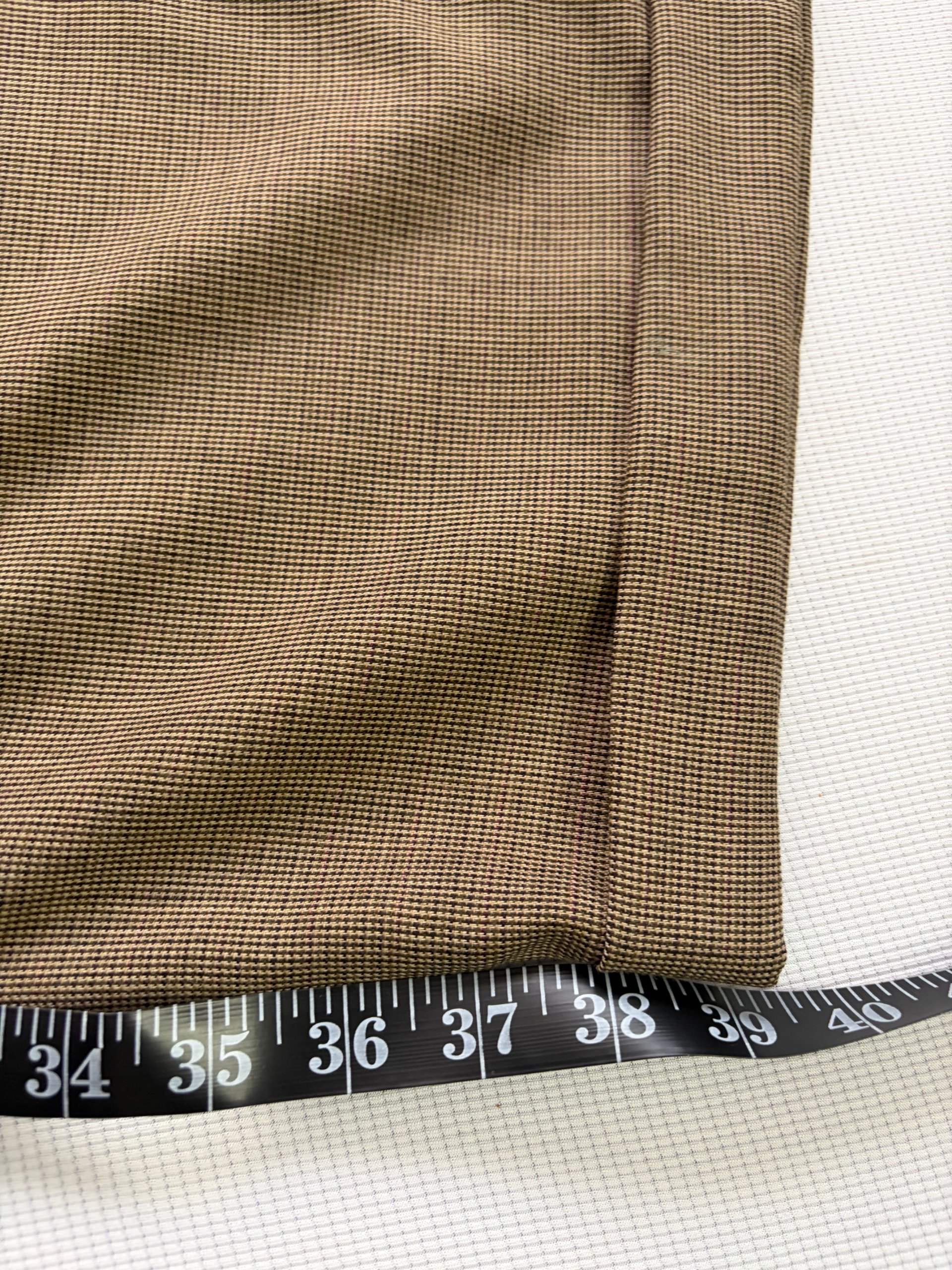 Tommy Hilfiger Trousers Brown Houndstooth Pleated Men's W40 L28 Old Money image 6