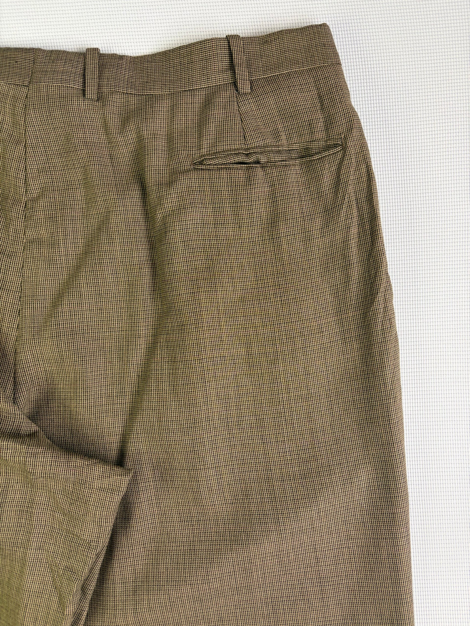 Tommy Hilfiger Trousers Brown Houndstooth Pleated Men's W40 L28 Old Money image 8
