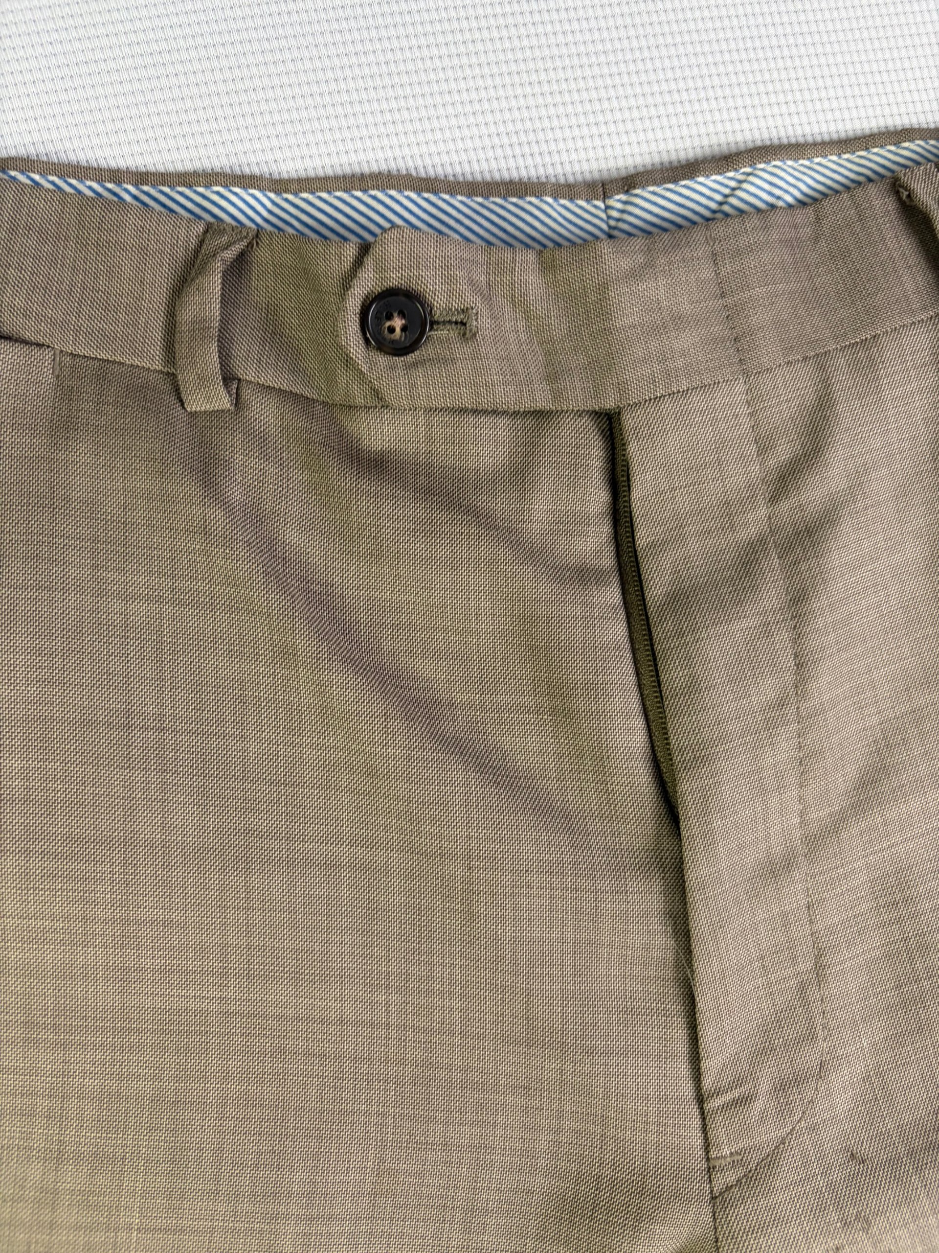 Tommy Hilfiger Trousers Tan Wool Smart Flat Front Men's W36 L30 Formal image 3