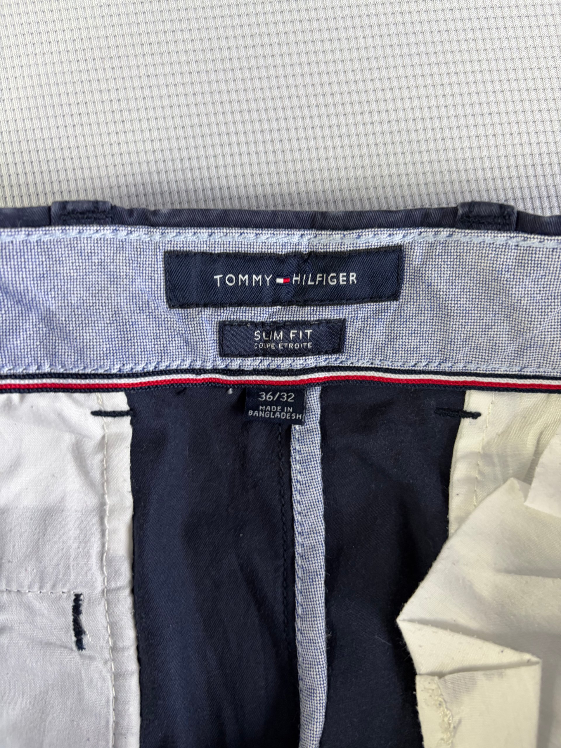 Tommy Hilfiger Chinos Navy Slim Fit Mens Size 36/32 Smart Casual image 4