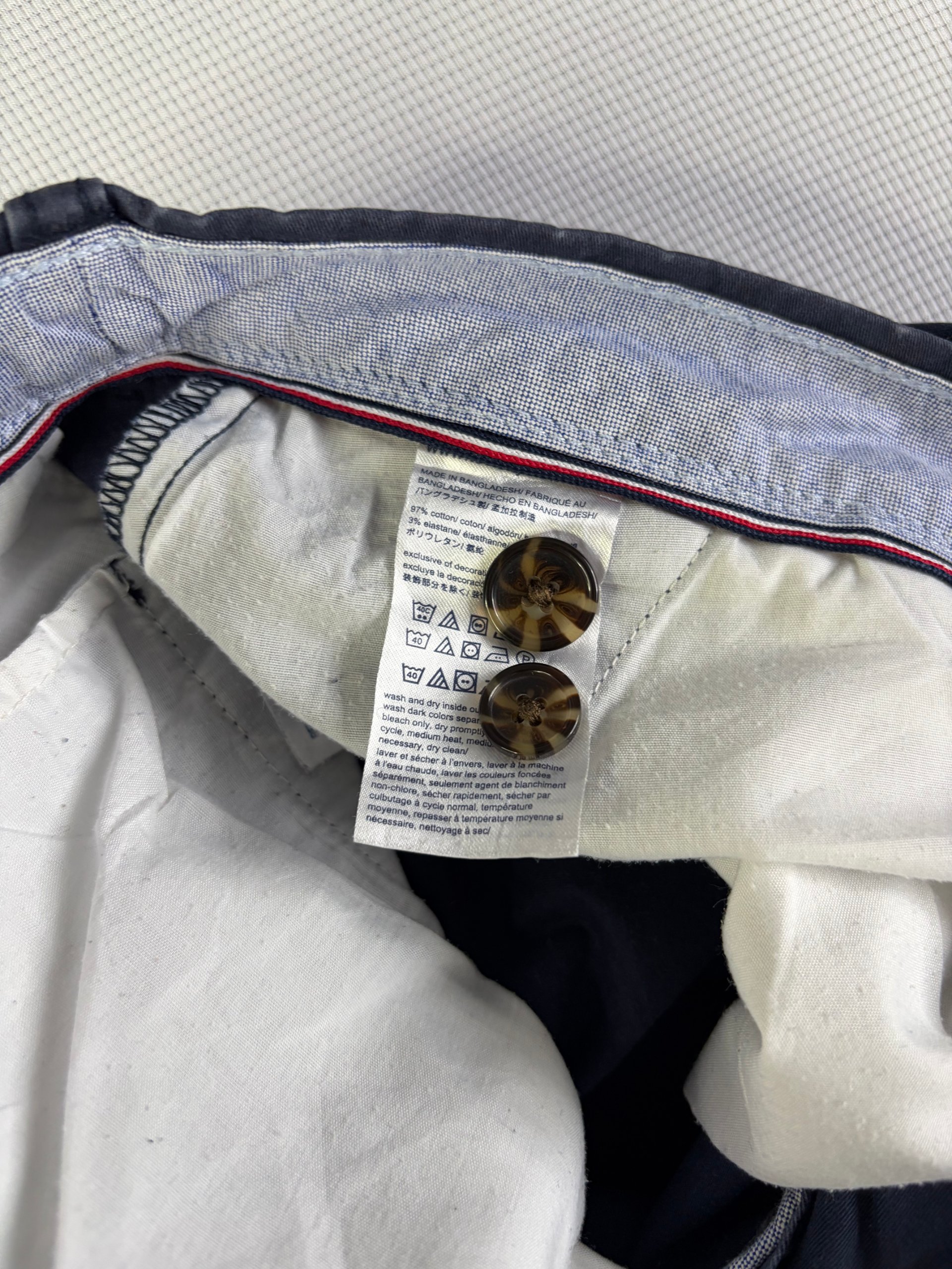 Tommy Hilfiger Chinos Navy Slim Fit Mens Size 36/32 Smart Casual image 5