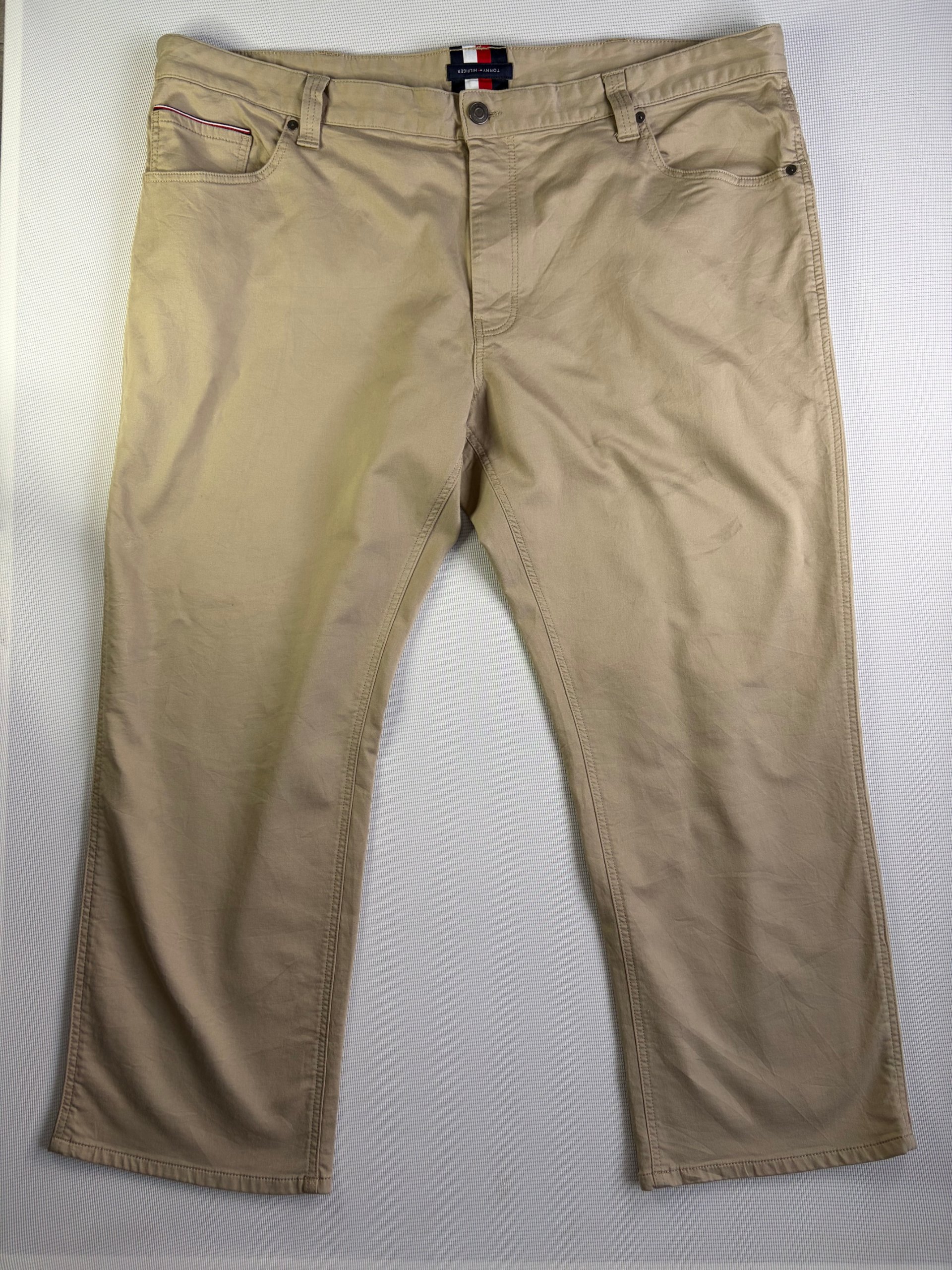 Tommy Hilfiger Trousers Beige Straight Fit Mens Size 46/29 Big Tall