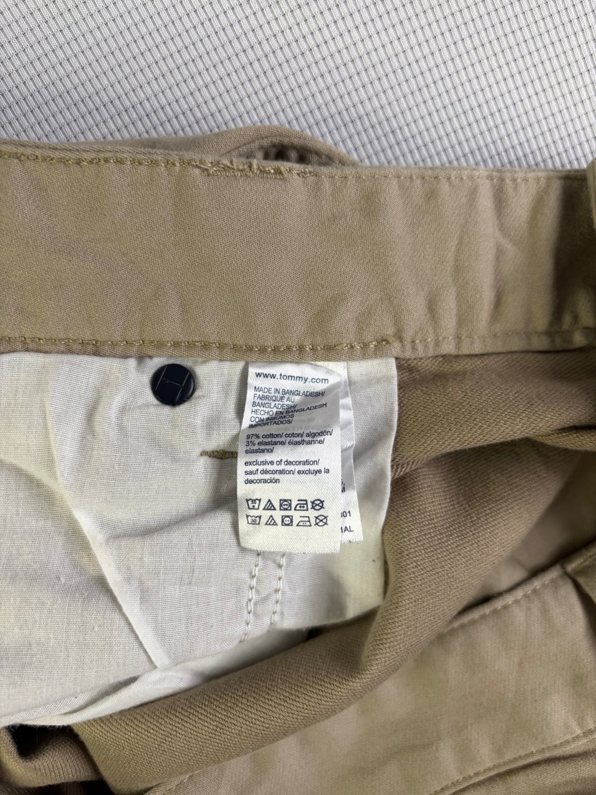 Tommy Hilfiger Trousers Beige Straight Fit Mens Size 46/29 Big Tall image 5