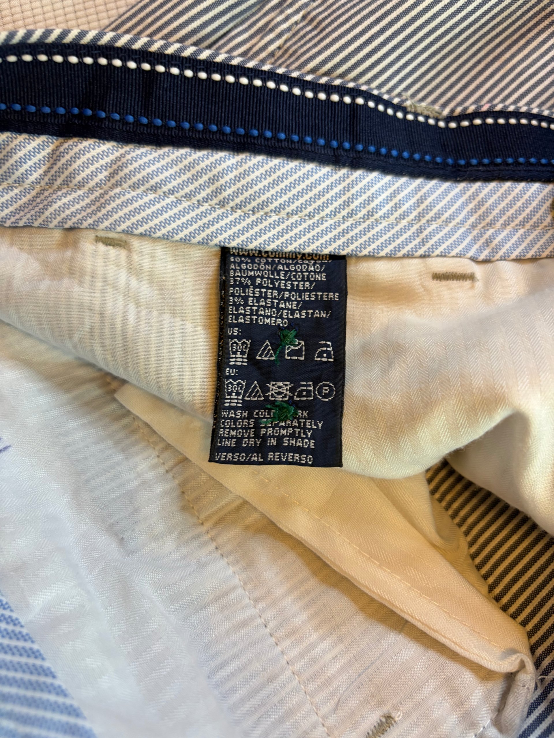 Tommy Hilfiger Golf Trousers Navy Pinstripe Mens Size 36/32 Smart image 6