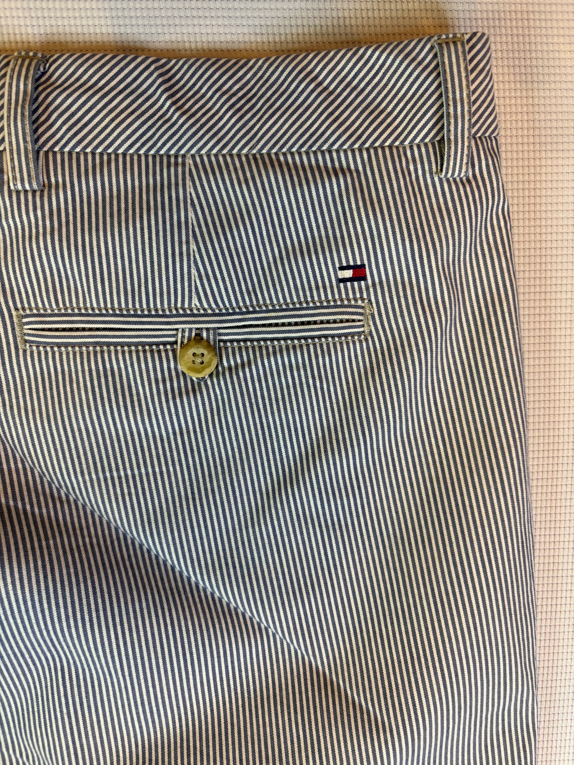Tommy Hilfiger Golf Trousers Navy Pinstripe Mens Size 36/32 Smart image 7