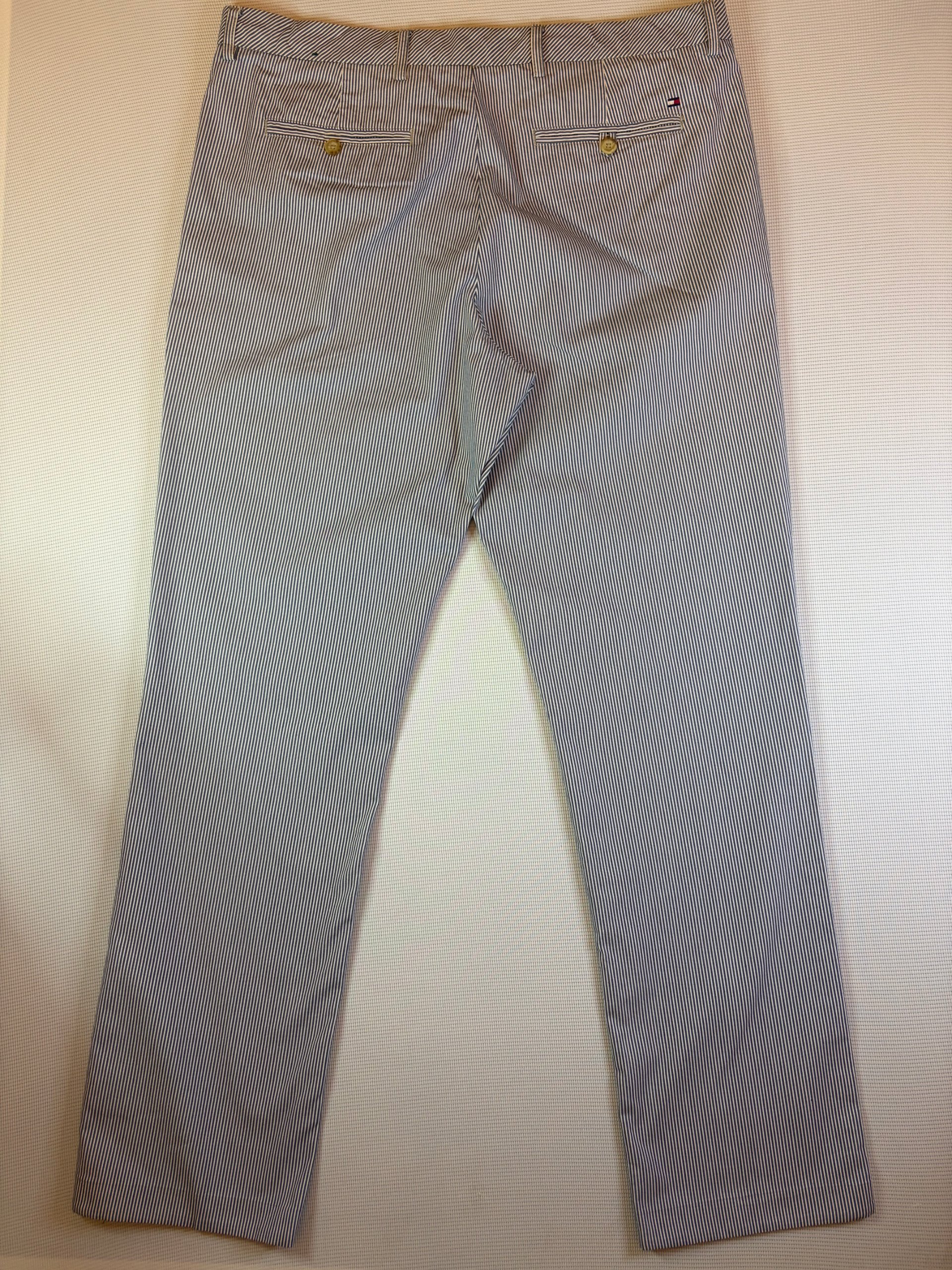 Tommy Hilfiger Golf Trousers Navy Pinstripe Mens Size 36/32 Smart image 8