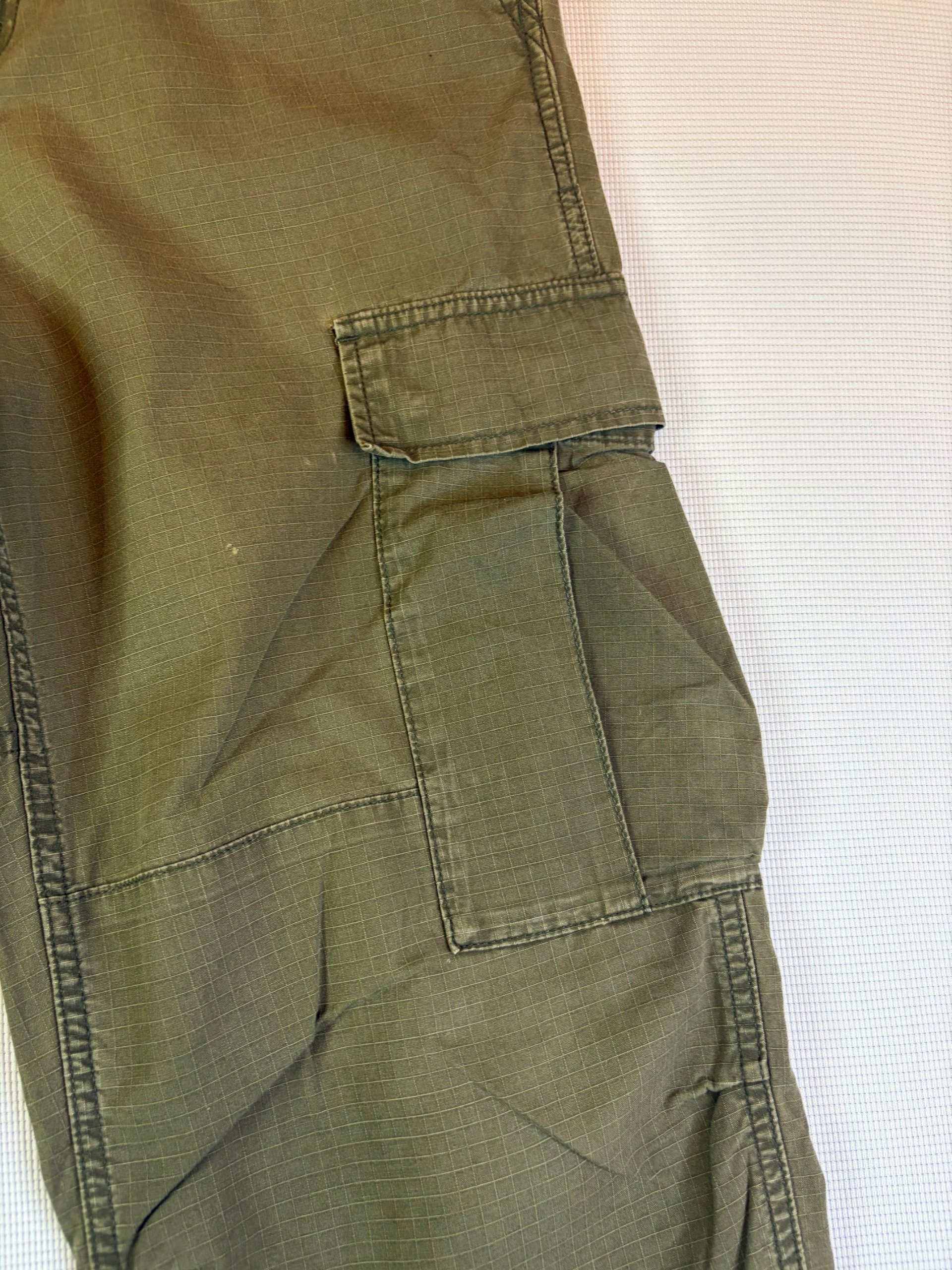 Carhartt WIP Cargo Pants Olive Green Ripstop Mens Size 32x32 Baggy image 3