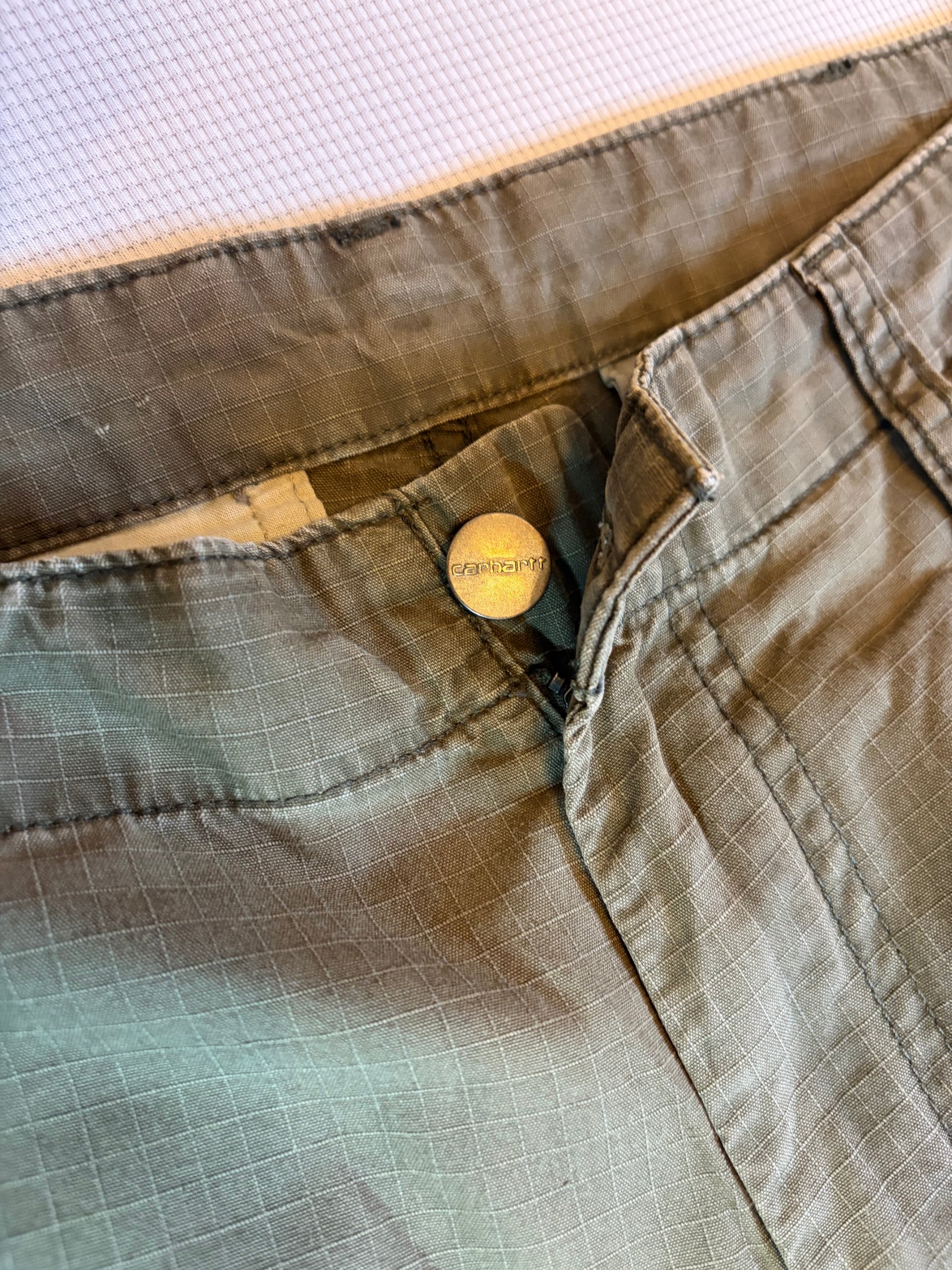 Carhartt WIP Cargo Pants Olive Green Ripstop Mens Size 32x32 Baggy image 7