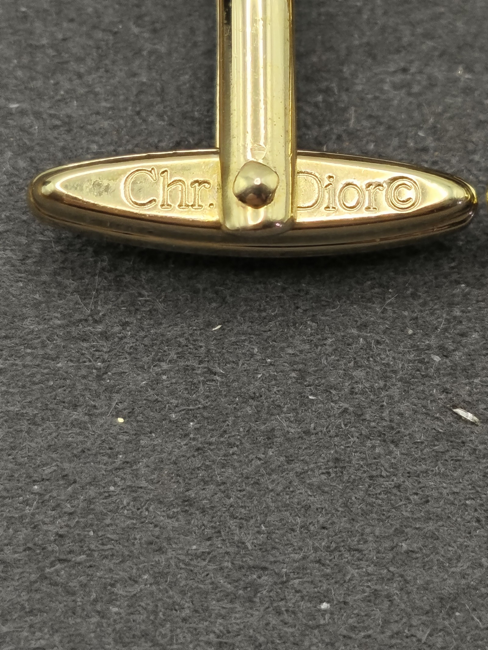 Christian Dior Men Gold & Silver Cufflinks & Tie Bar Set image 7
