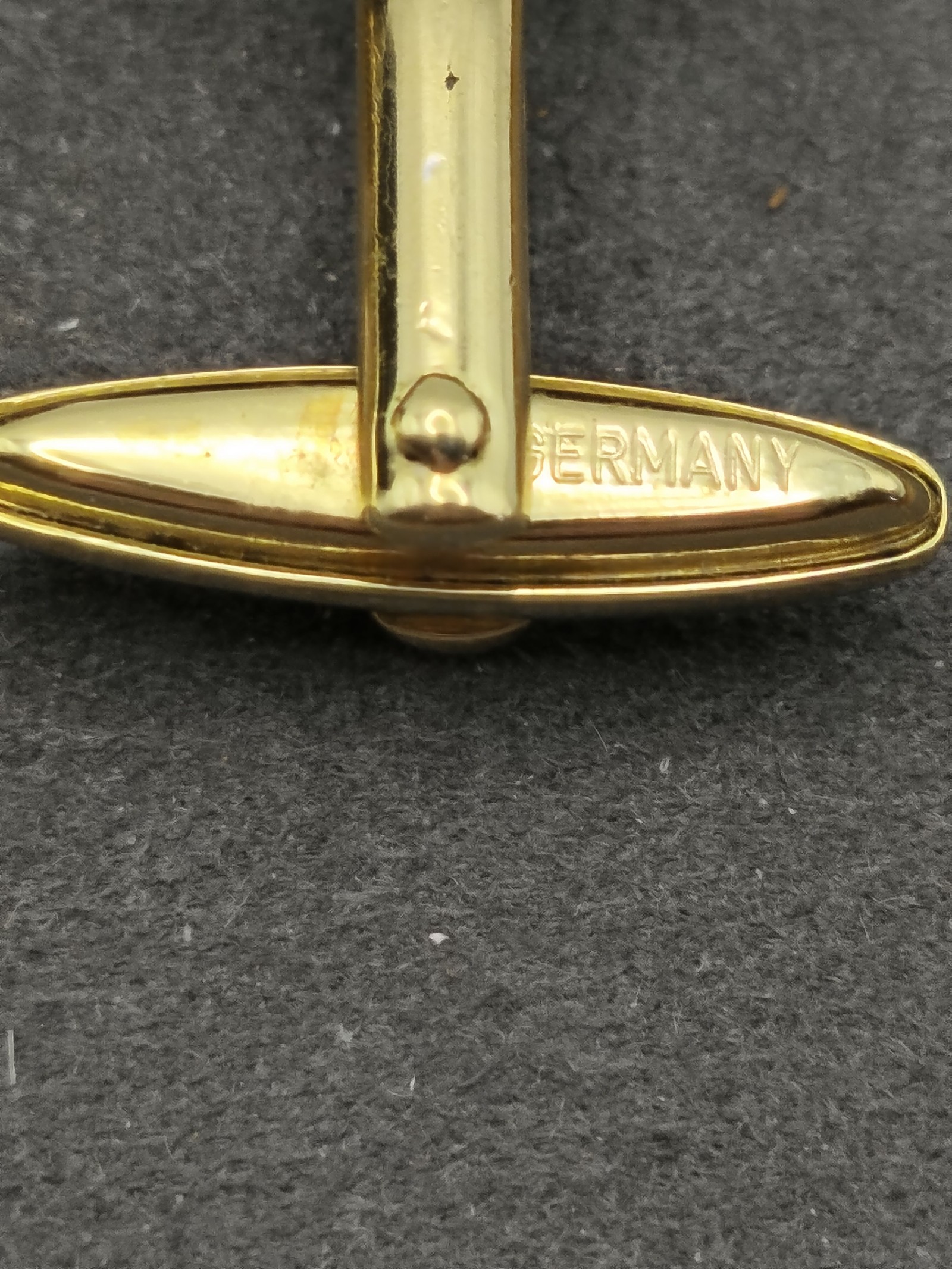 Christian Dior Men Gold & Silver Cufflinks & Tie Bar Set image 8