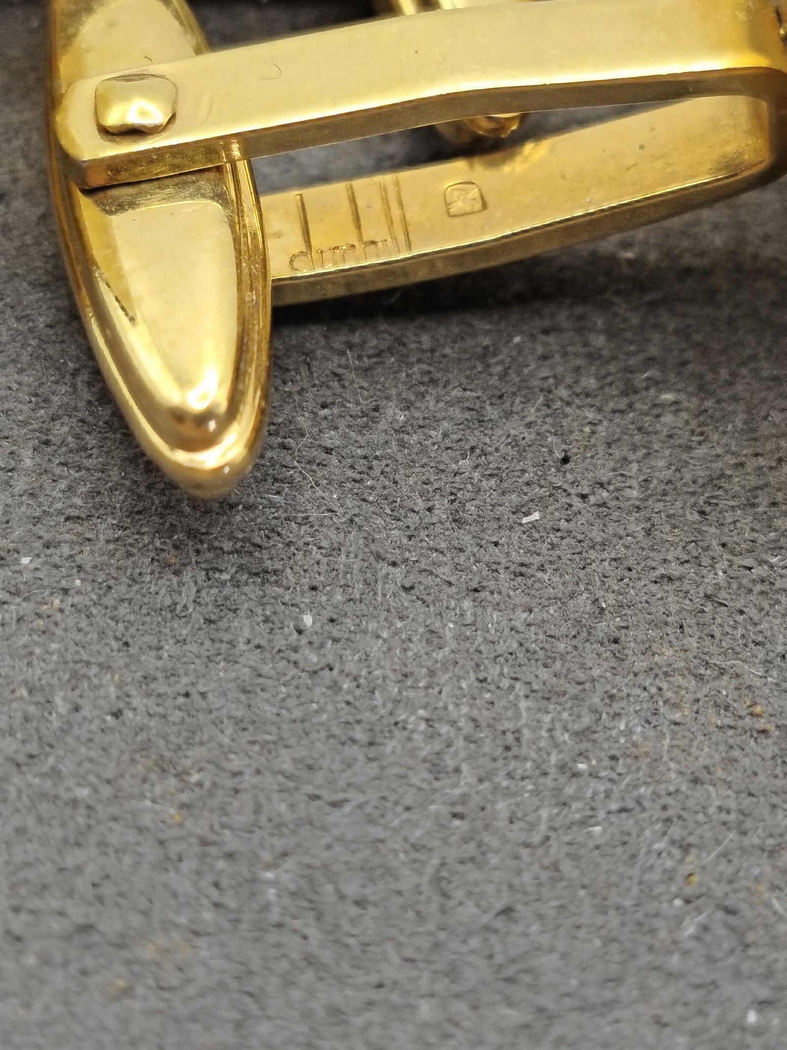 Dunhill Two Tone Rectangular Men Cufflinks in Box image 8