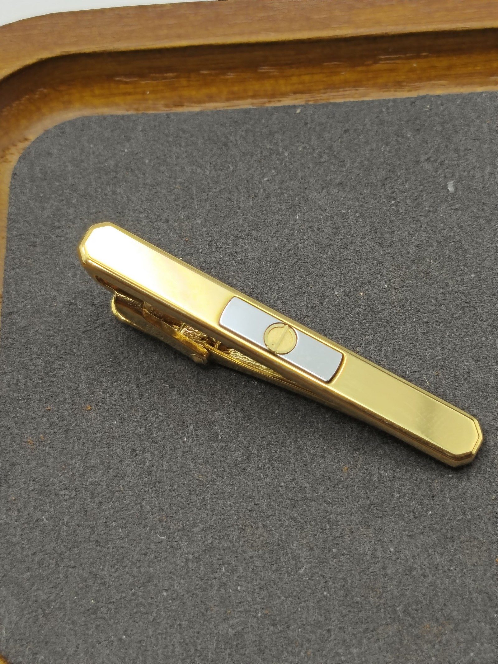 Dunhill Gold Tone & Silver Men’s Tie Clip Bar image 3