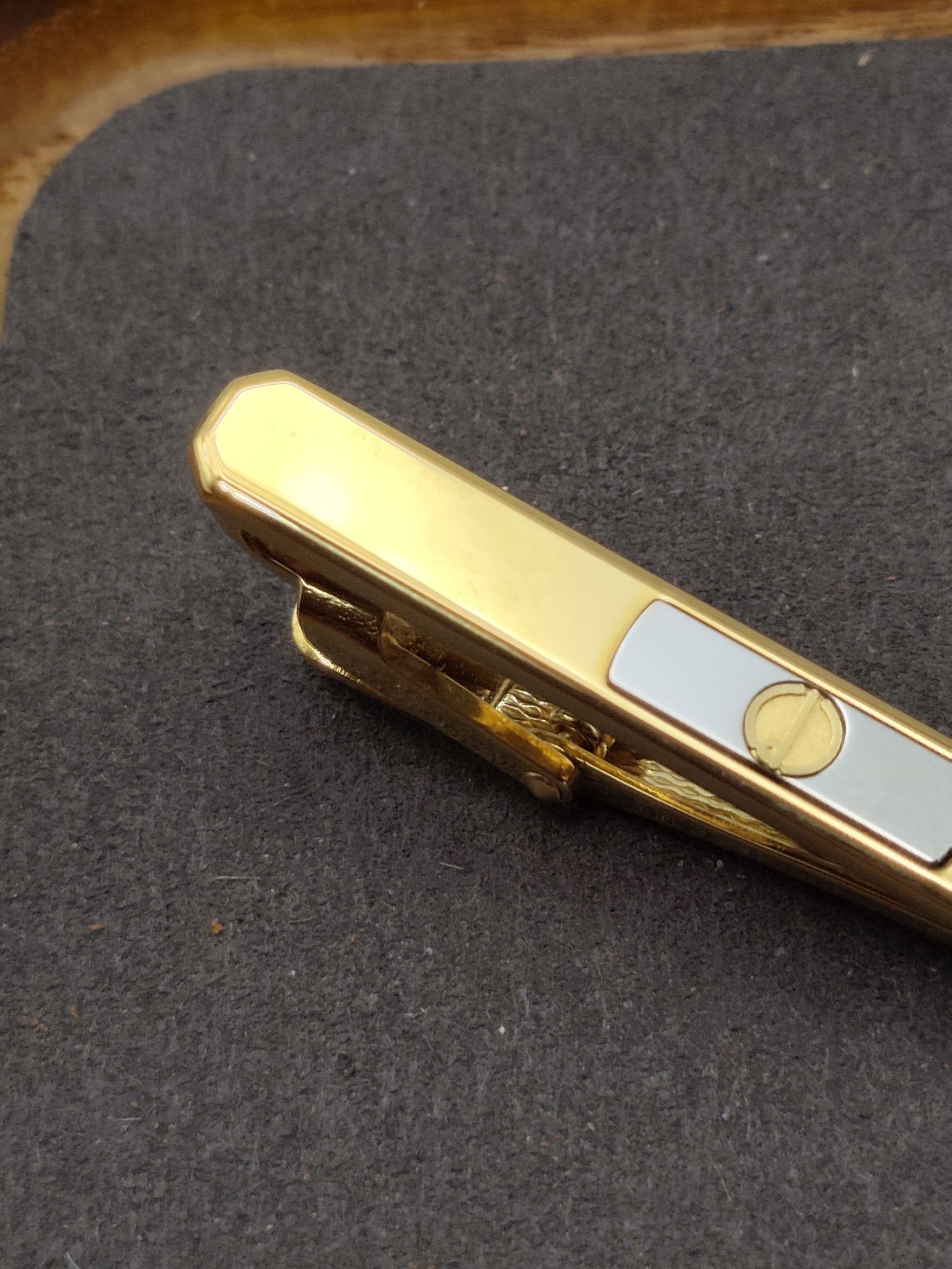 Dunhill Gold Tone & Silver Men’s Tie Clip Bar image 5