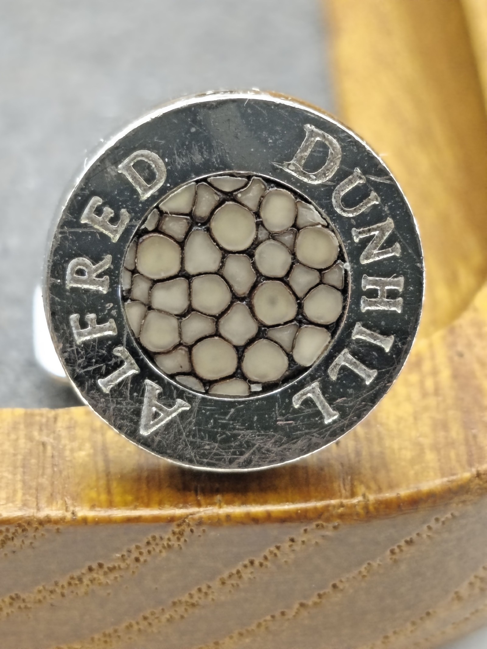 Dunhill Silver Cufflinks with Box & Guarantee Card Other image 5