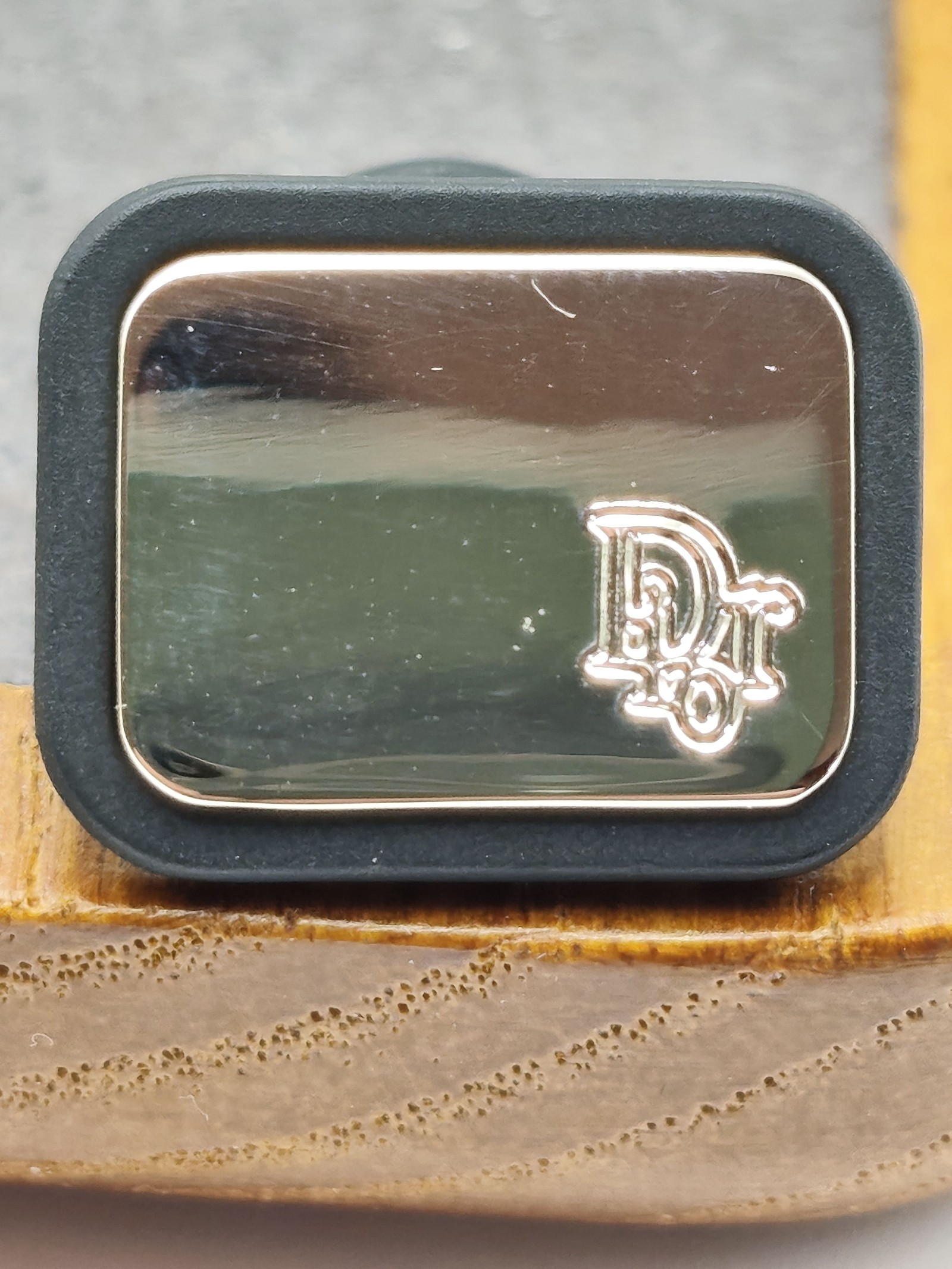 Christian Dior Black & Gold Logo Men Cufflinks image 5