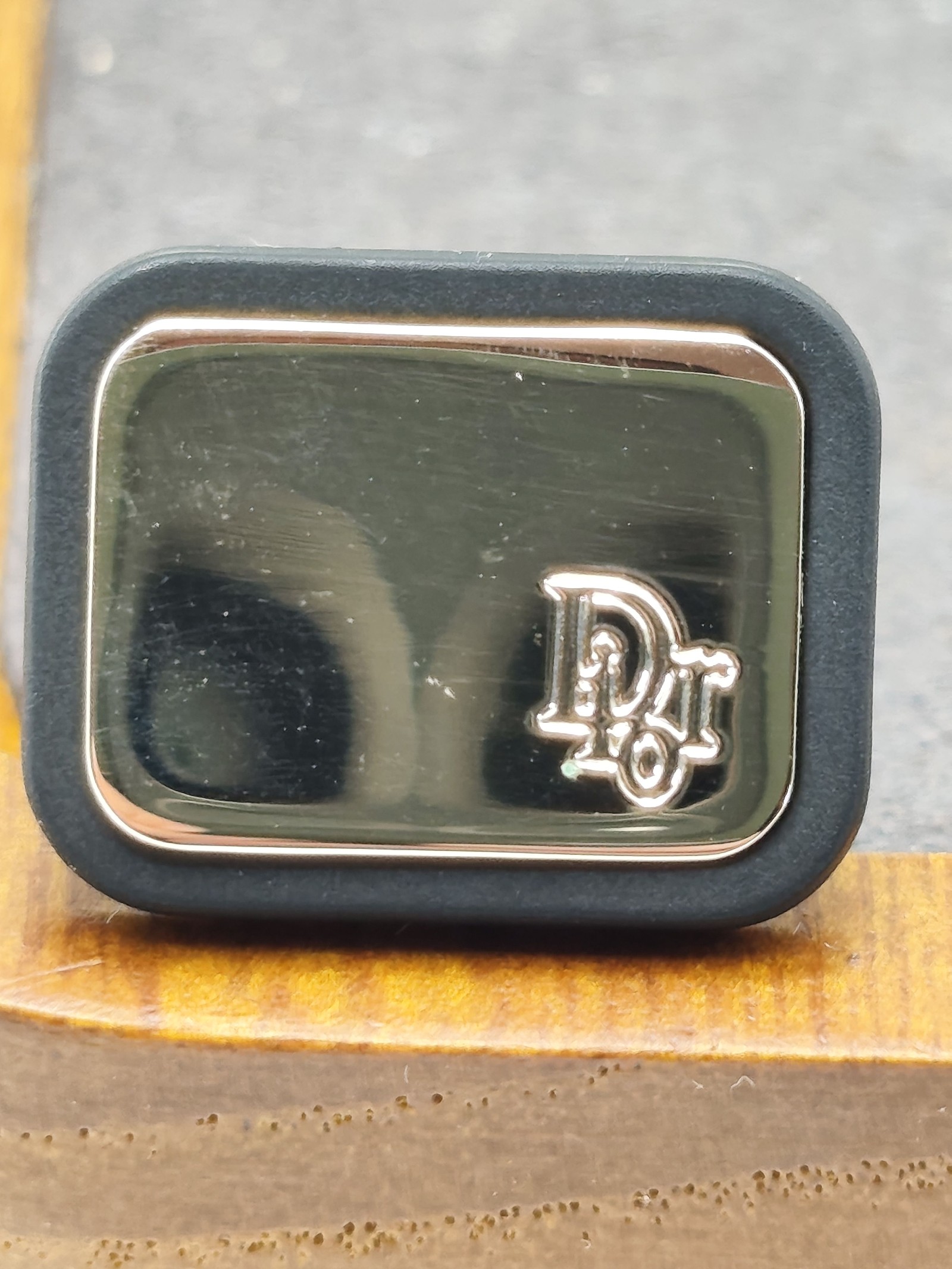 Christian Dior Black & Gold Logo Men Cufflinks image 6