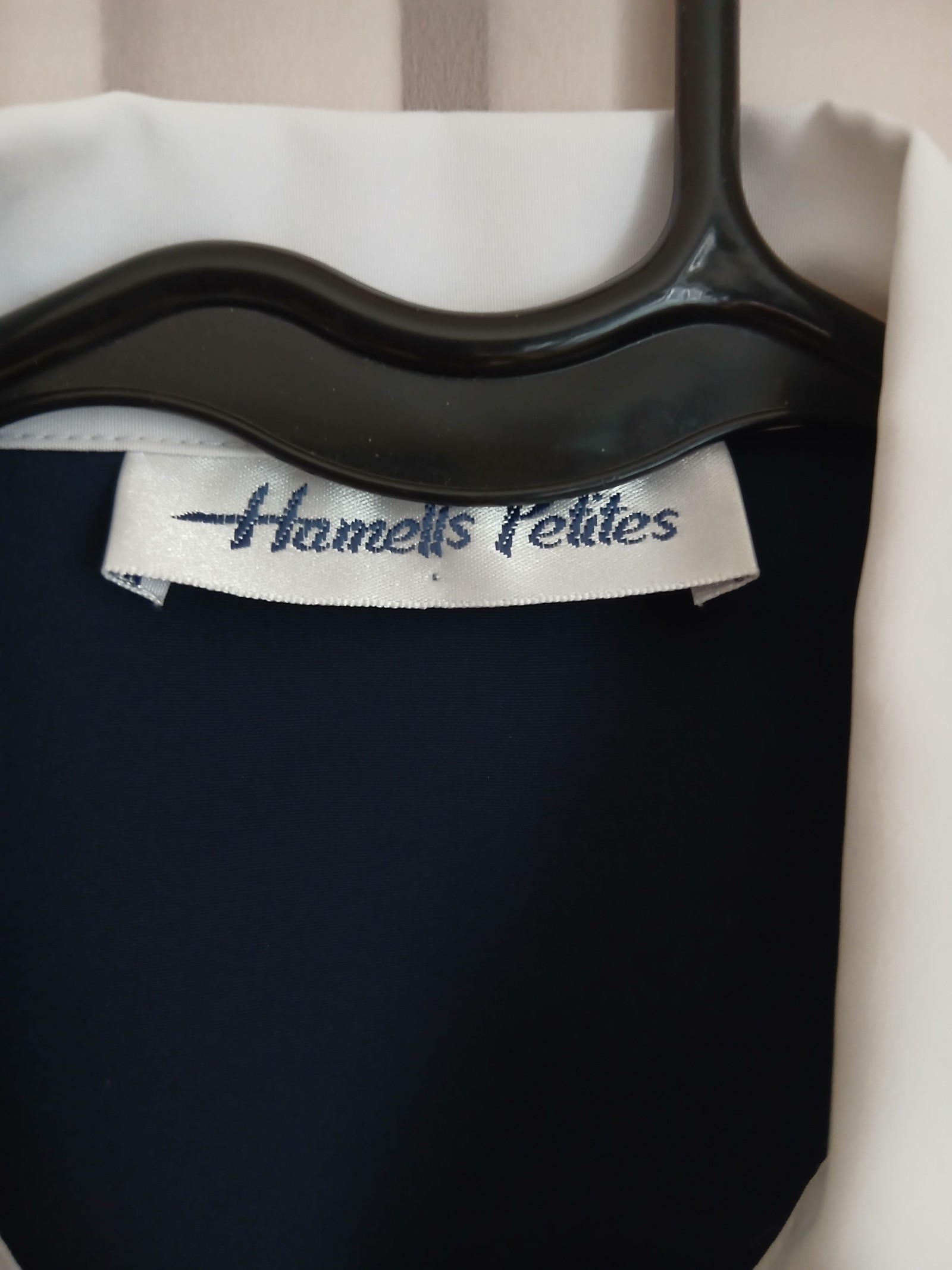 Hamells Petite Vintage Waistcoat attached Blouse Navy Gold Rope Size M image 8