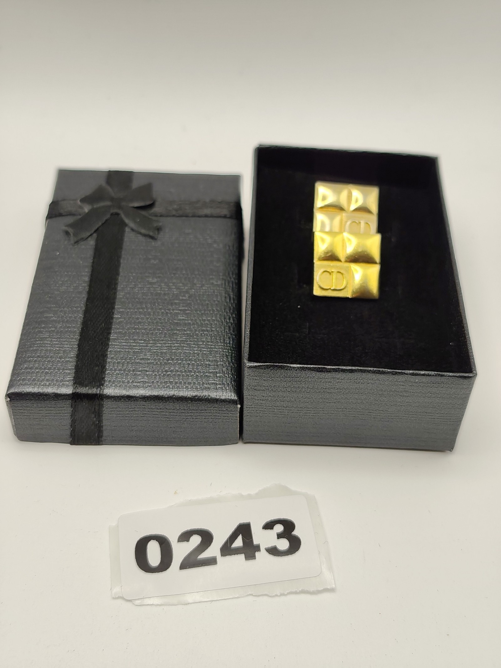 Christian Dior Men's Gold Tone Square Cufflinks