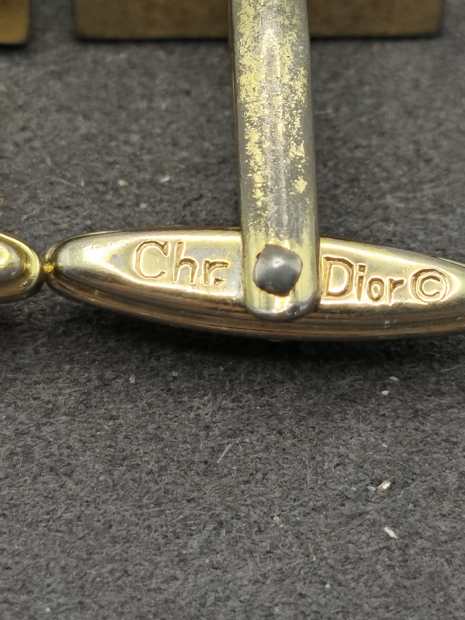 Christian Dior Men's Gold Tone Square Cufflinks image 7