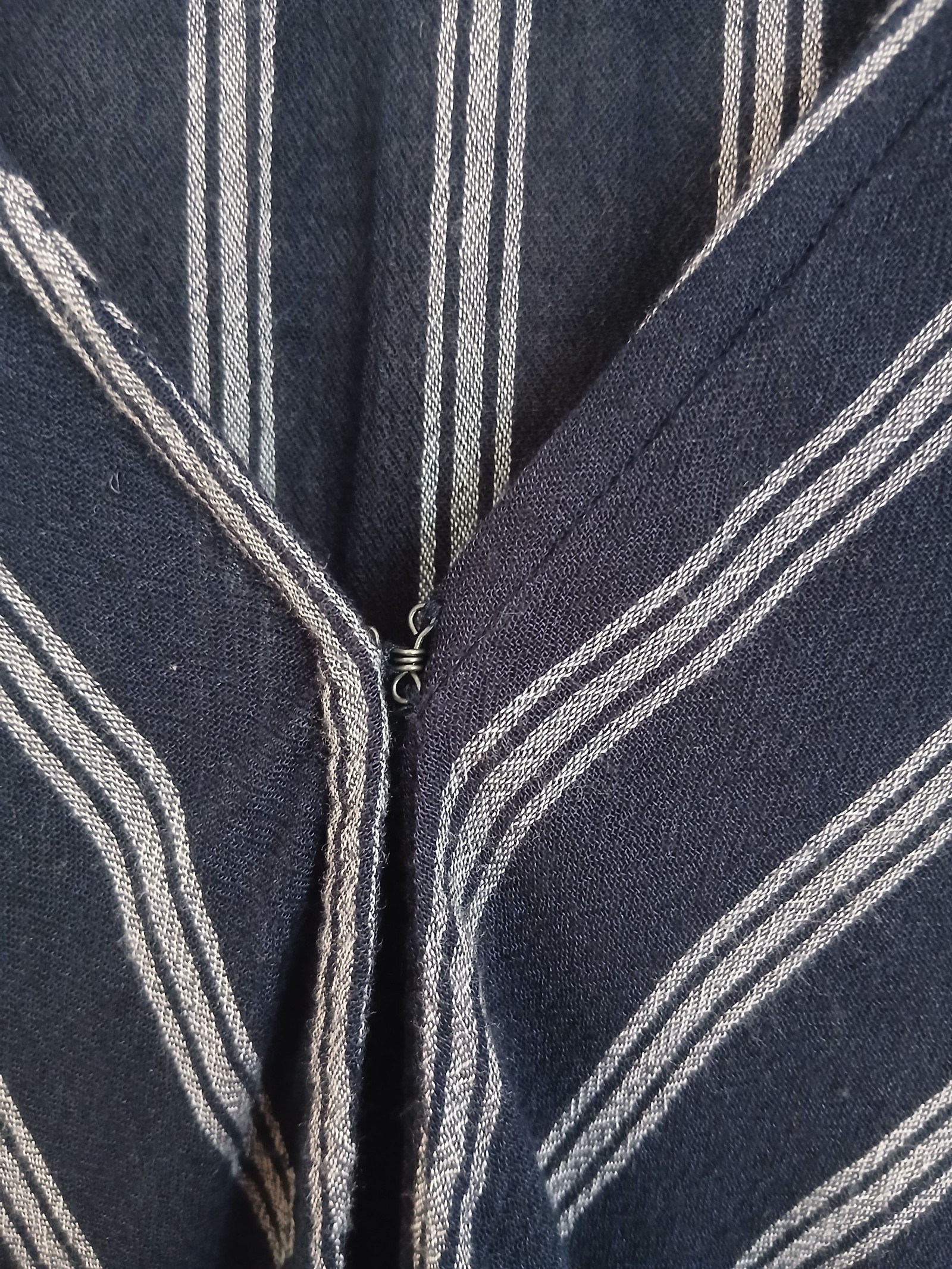 Hollister Navy & White Stripe Tie-Front Crop Top Small image 4