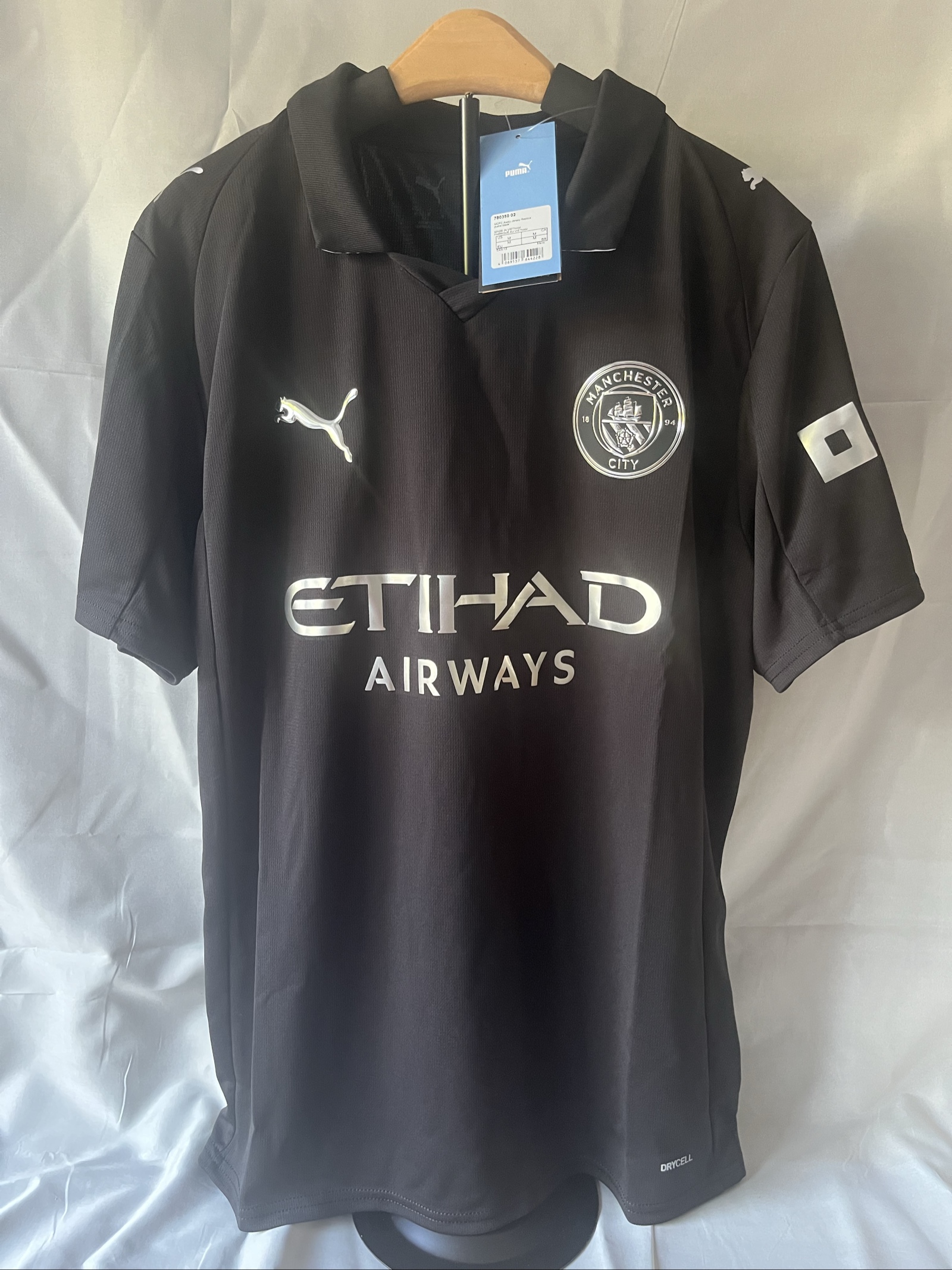 Puma Manchester City Black Away Football Shirt 2025/26 Size Medium