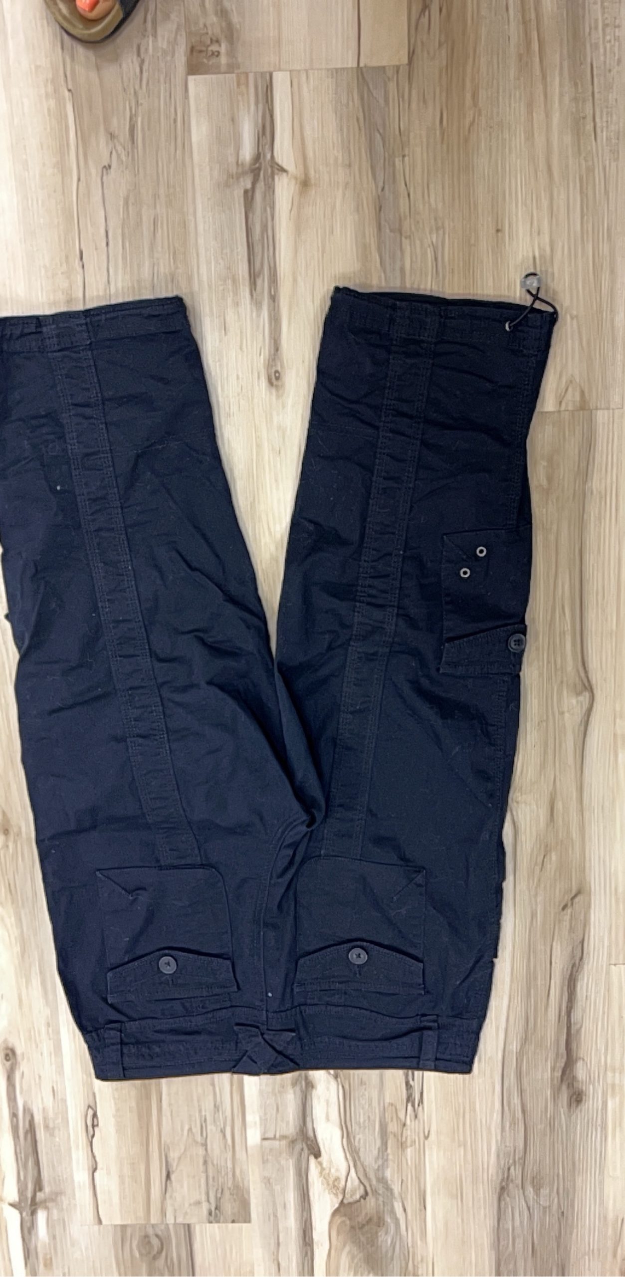 Style & Co. Women's Black Cargo Capri Pants Petite 6P 98% Cotton 2% Spandex image 4